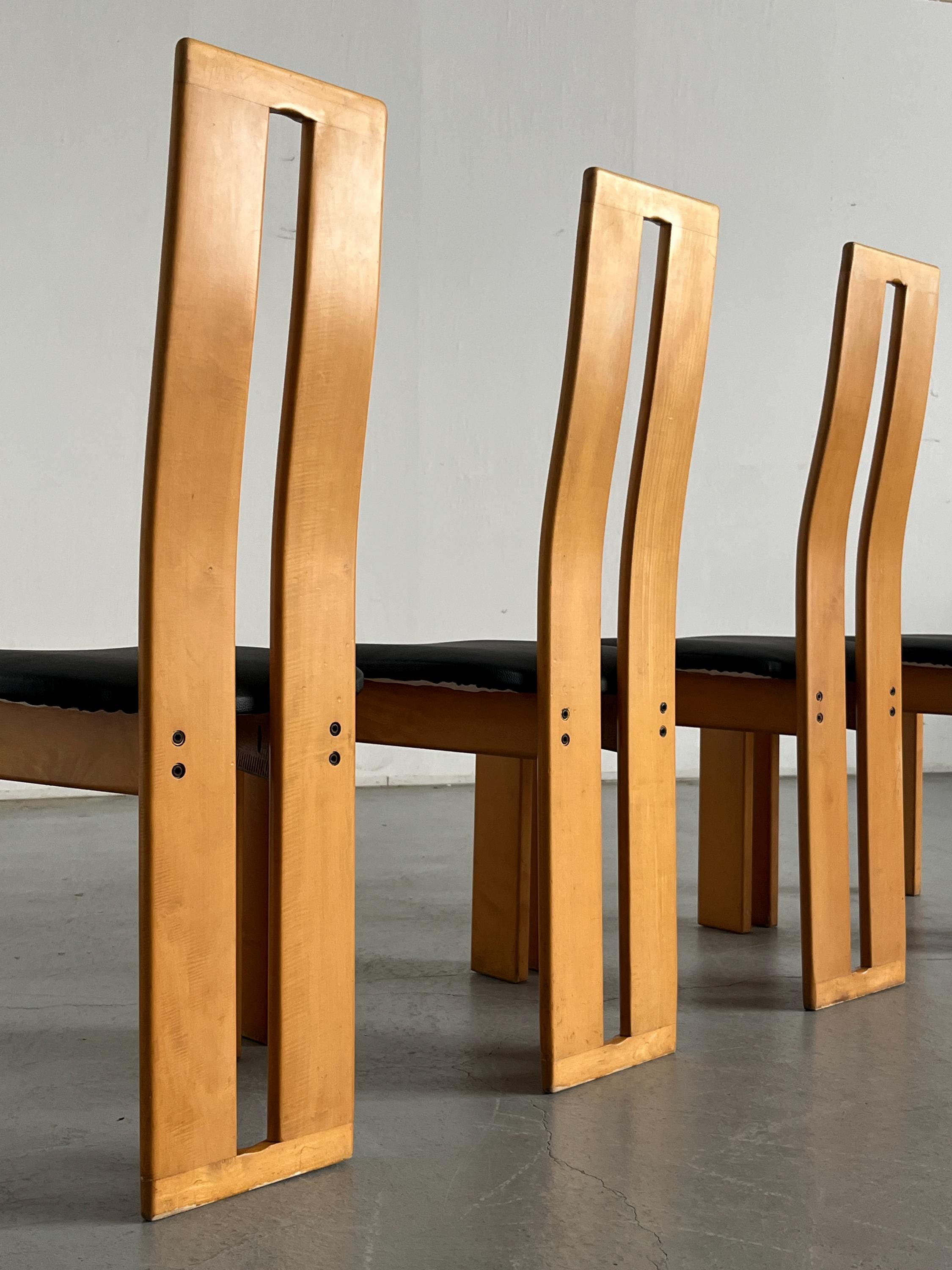 Pietro Constantini Style High-Back Dining Chairs