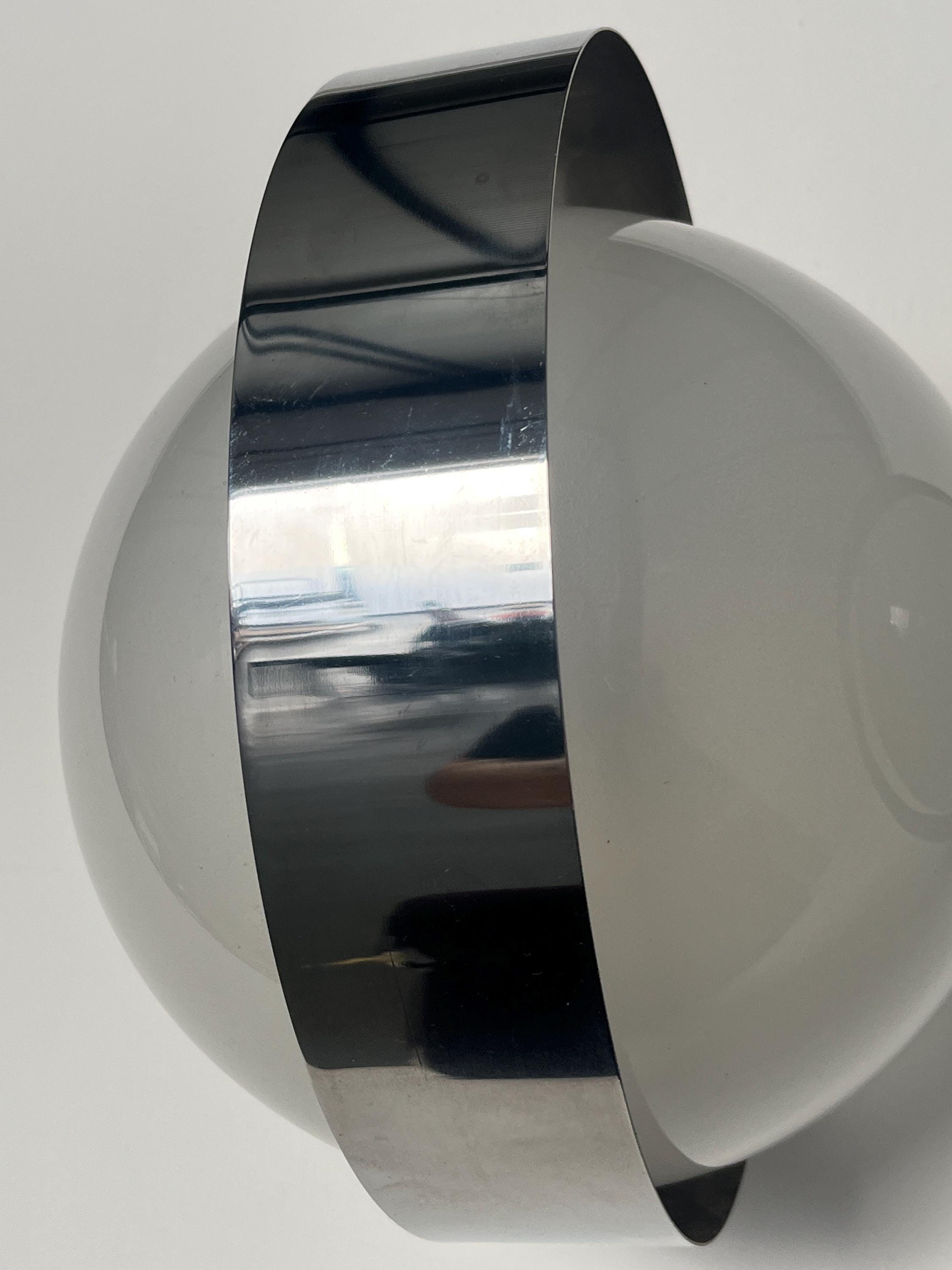 Wall Lamps in the Style of Sergio Mazza in White Glass and Chrome