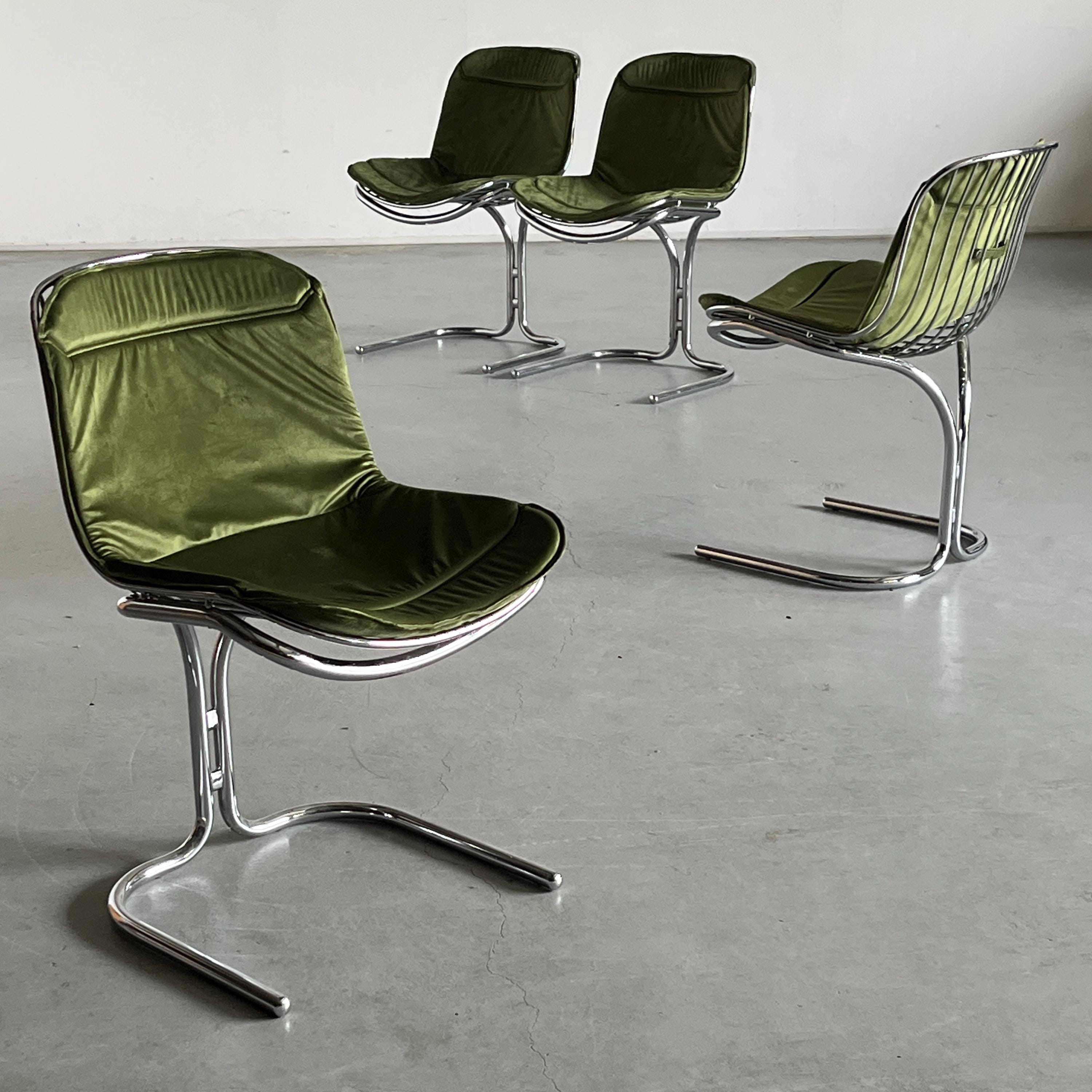 ‘Radiofreccia’ Cantilever Dining Chairs by Gastone Rinaldi
