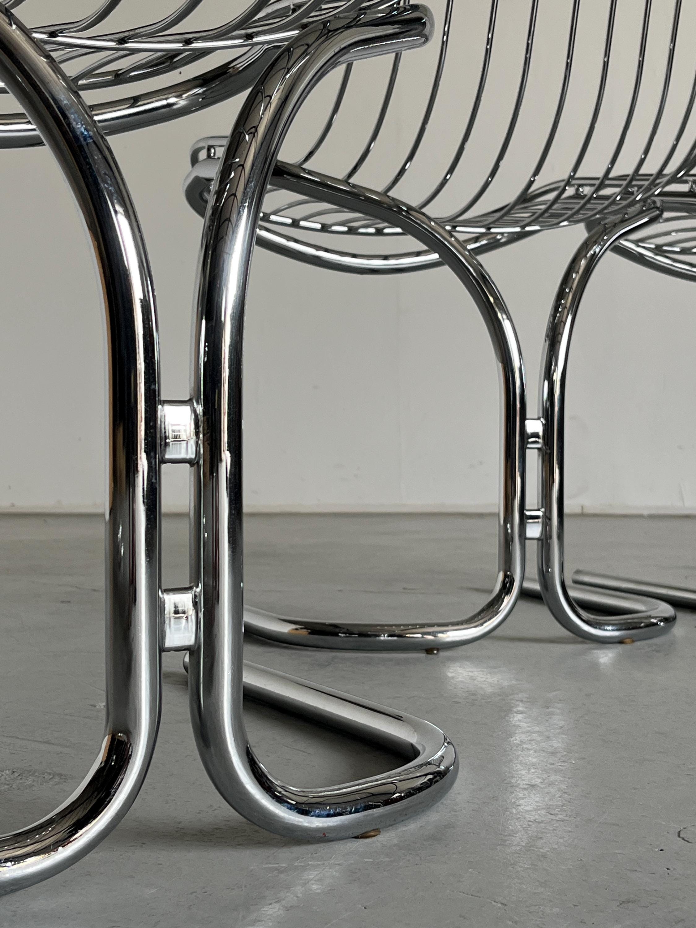 ‘Radiofreccia’ Cantilever Dining Chairs by Gastone Rinaldi