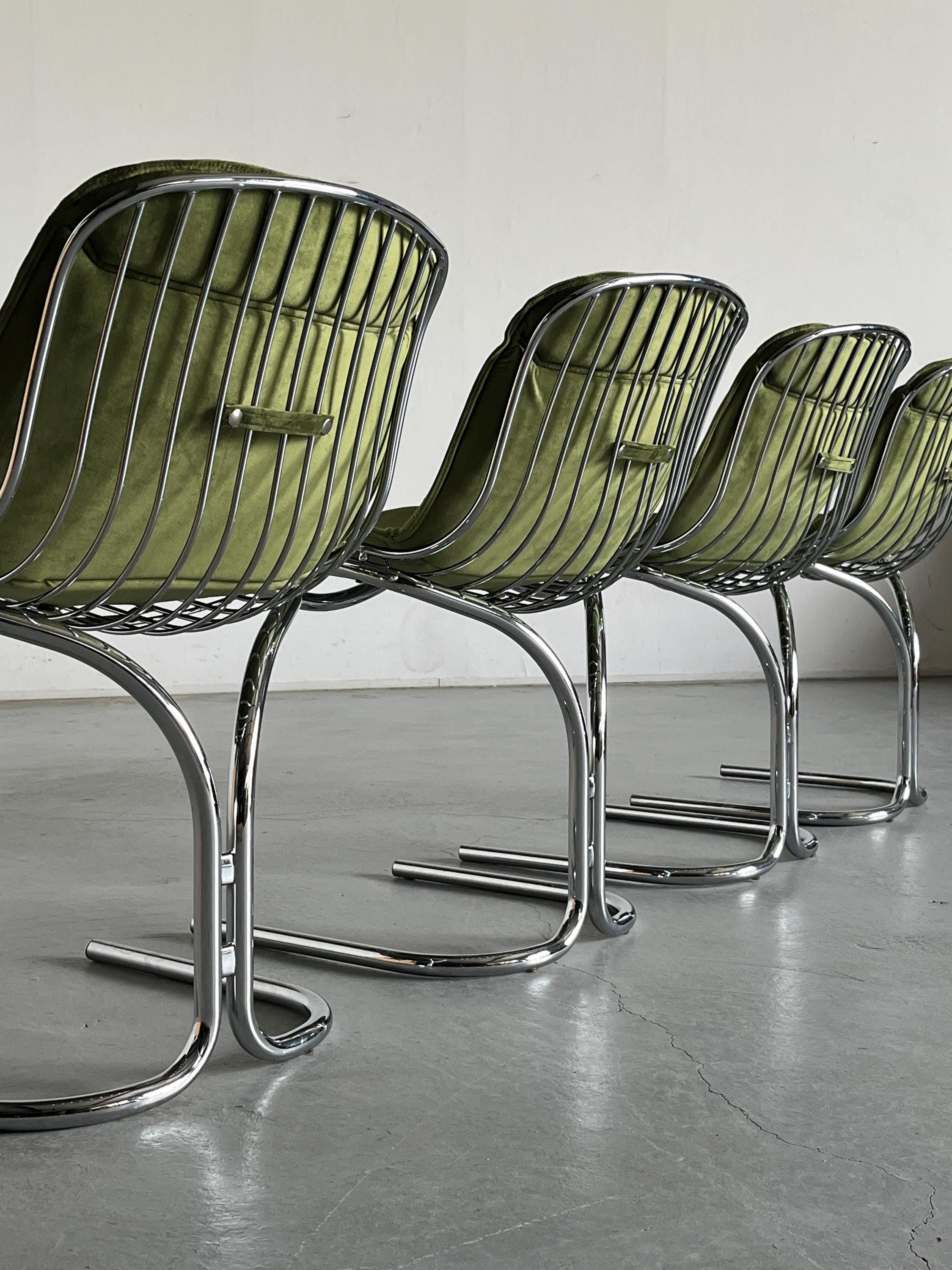 ‘Radiofreccia’ Cantilever Dining Chairs by Gastone Rinaldi