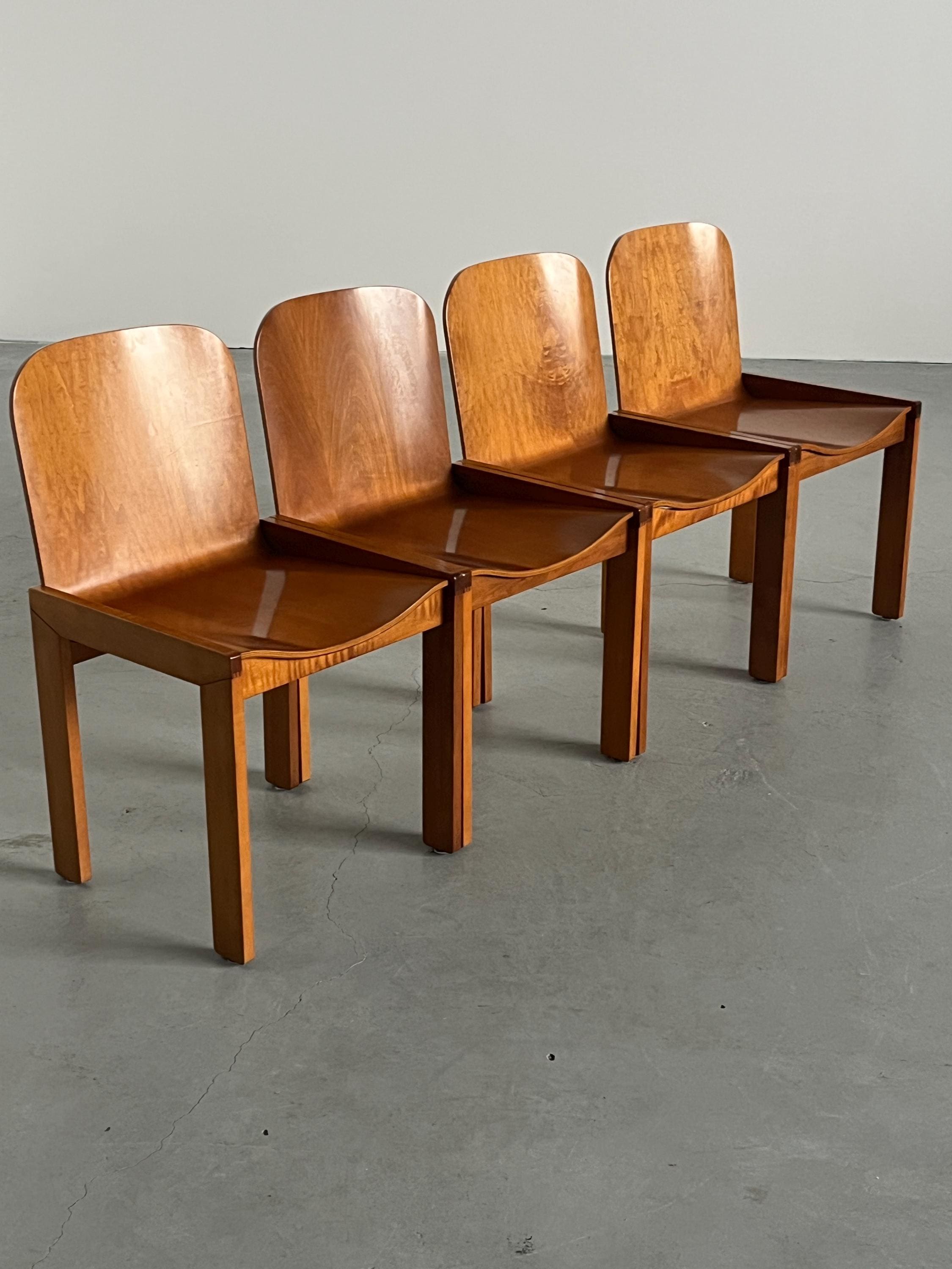 Italian Mid-Century Modern Plywood and Ash Dining Chairs