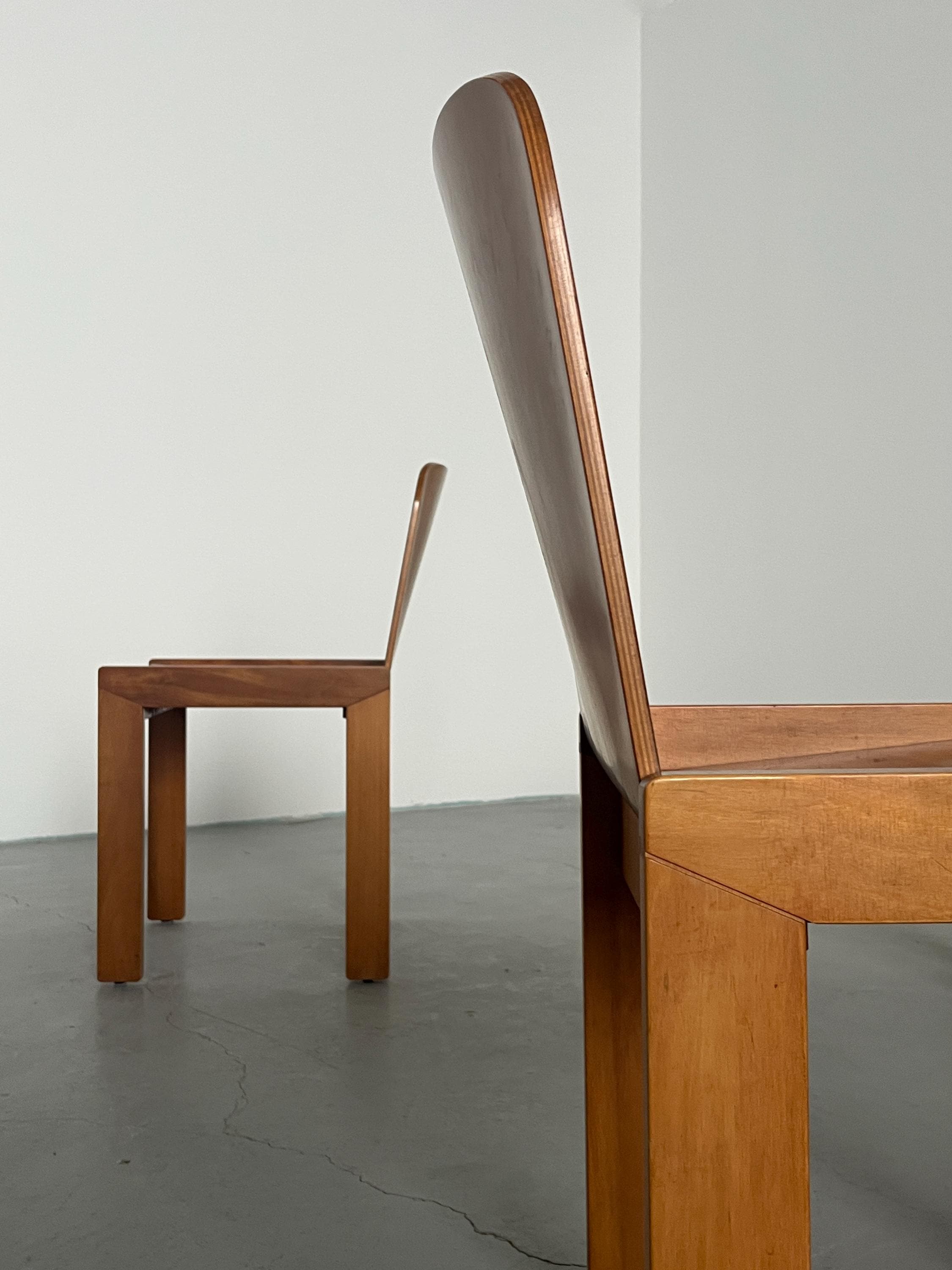 Italian Mid-Century Modern Plywood and Ash Dining Chairs