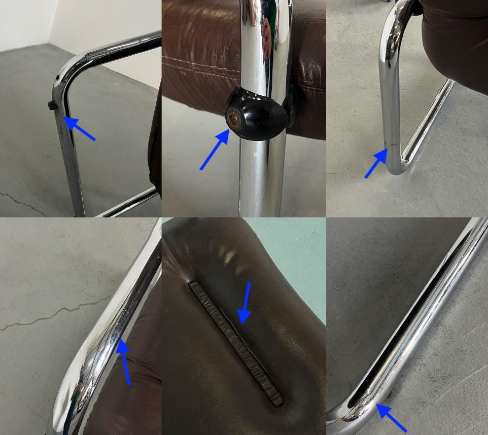 Italian Mid-Century Modern Armchairs in Tufted Brown Leather