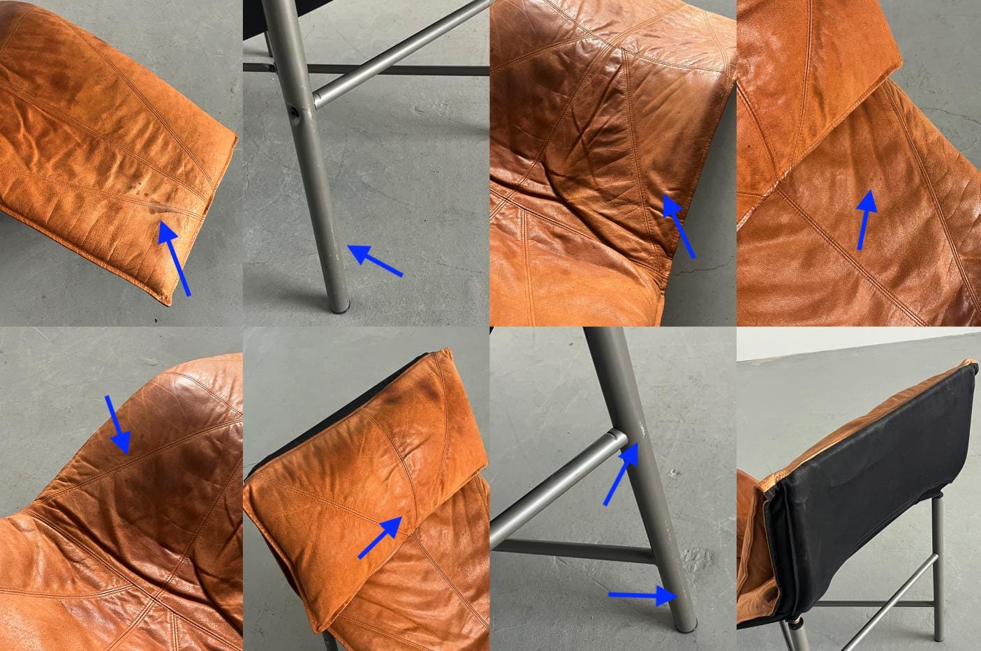 Chaise Longue Cognac Leather by Tord Bjorklund for Ikea