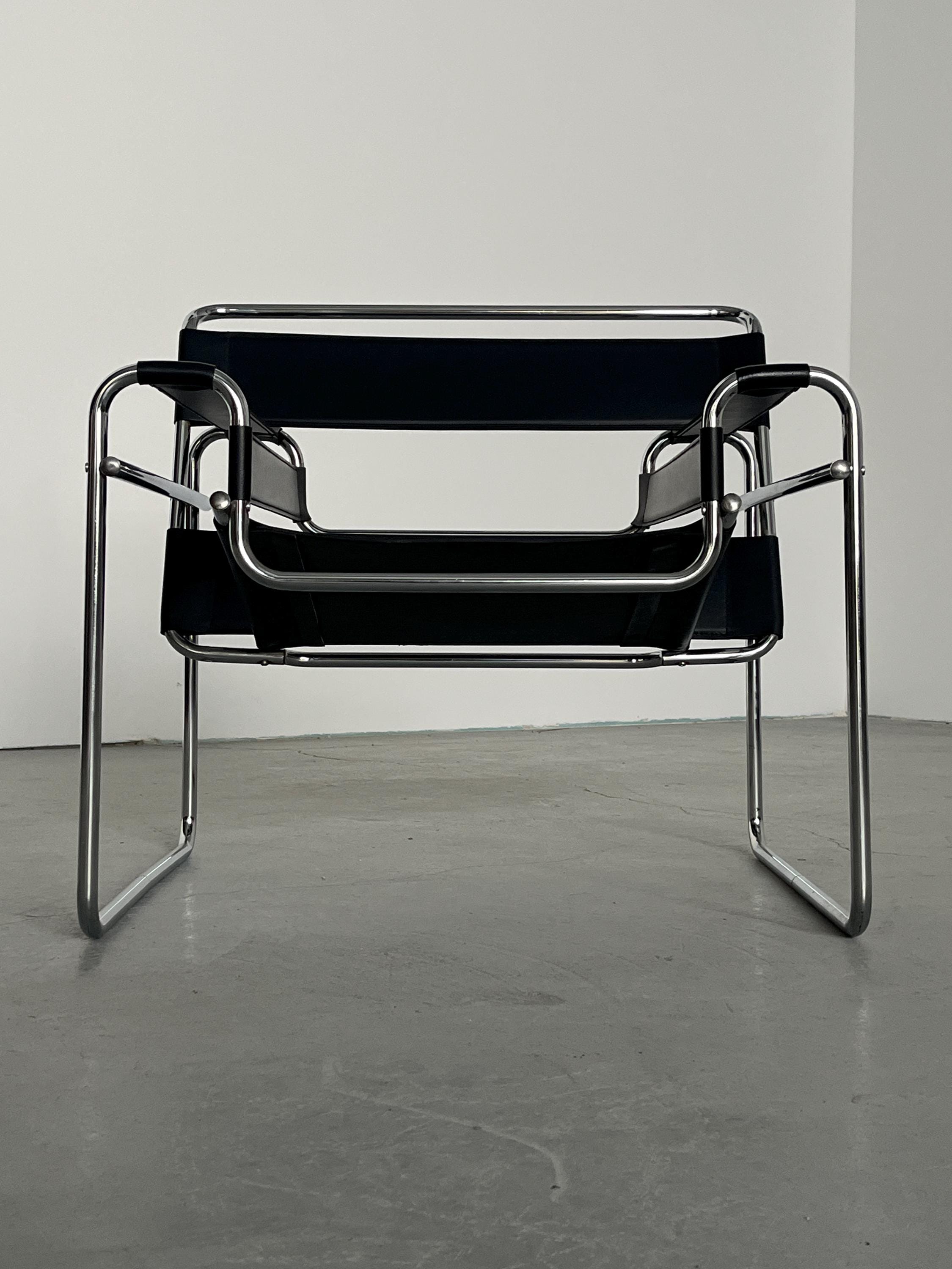 'Wassily' Armchair by Marcel Breuer, 1970s Vintage Replica