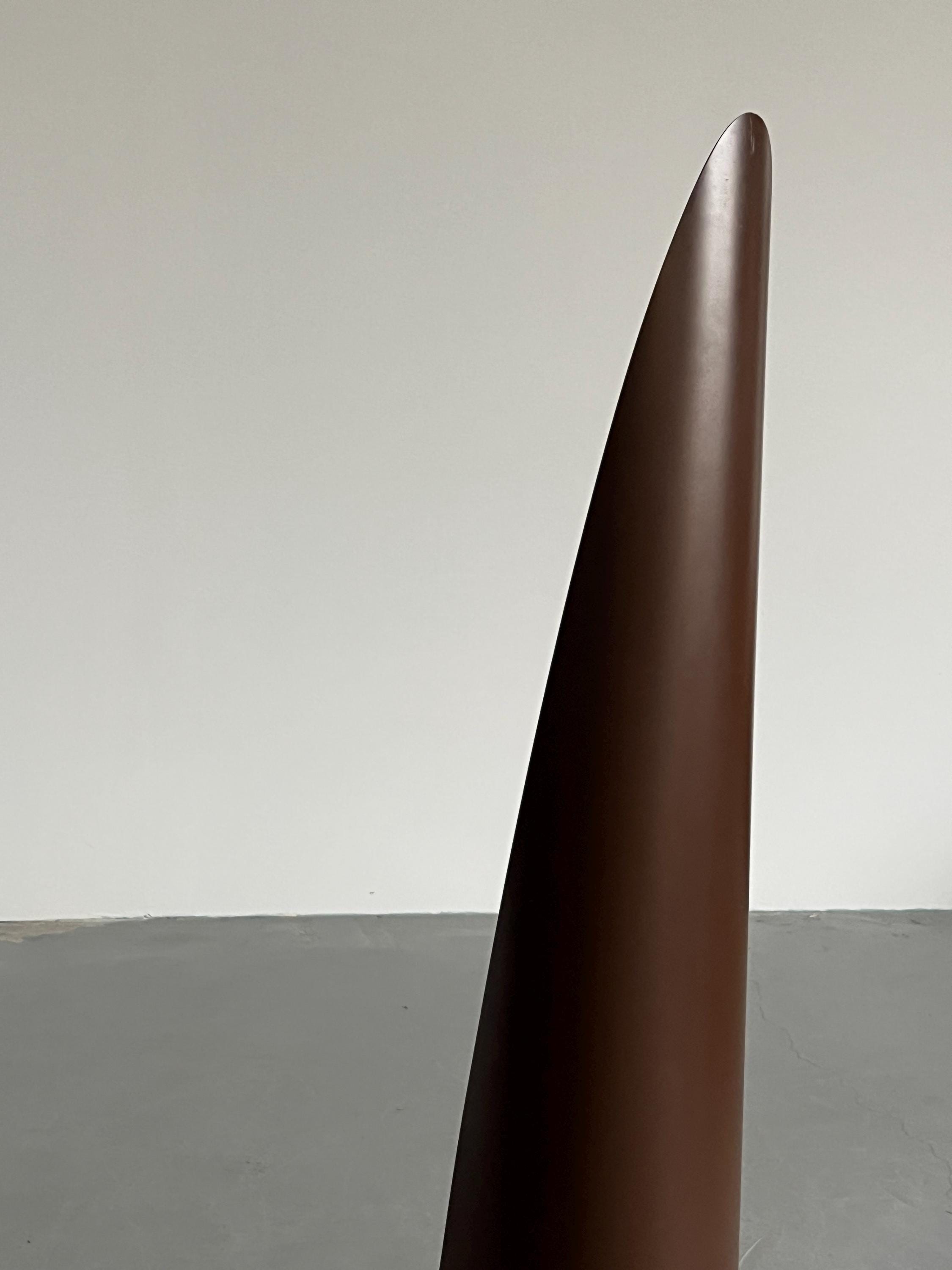 'Unghia' or Lipstick Mirror by Rodolfo Bonetto in Dark Brown Plastic