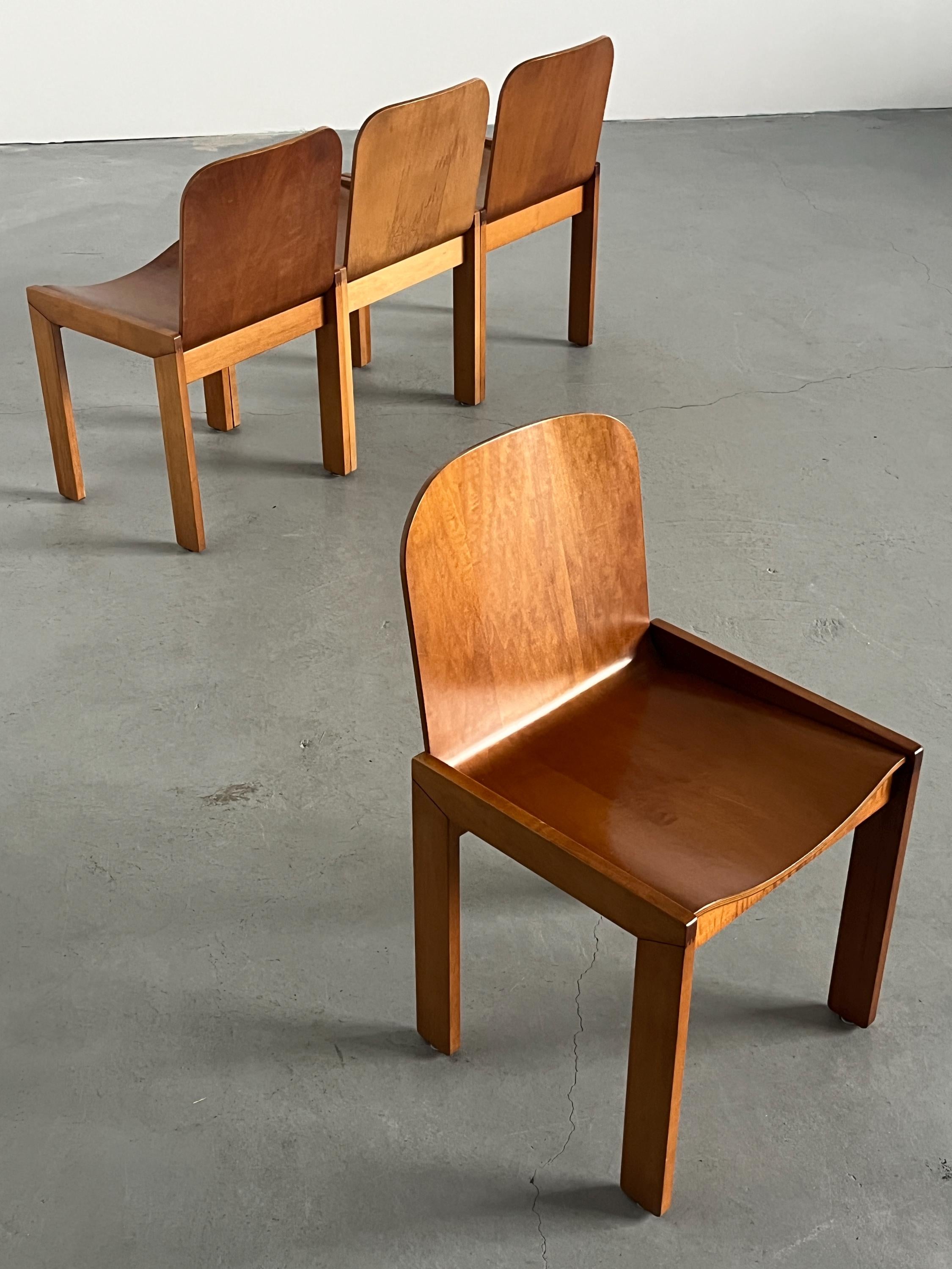 Italian Mid-Century Modern Plywood and Ash Dining Chairs