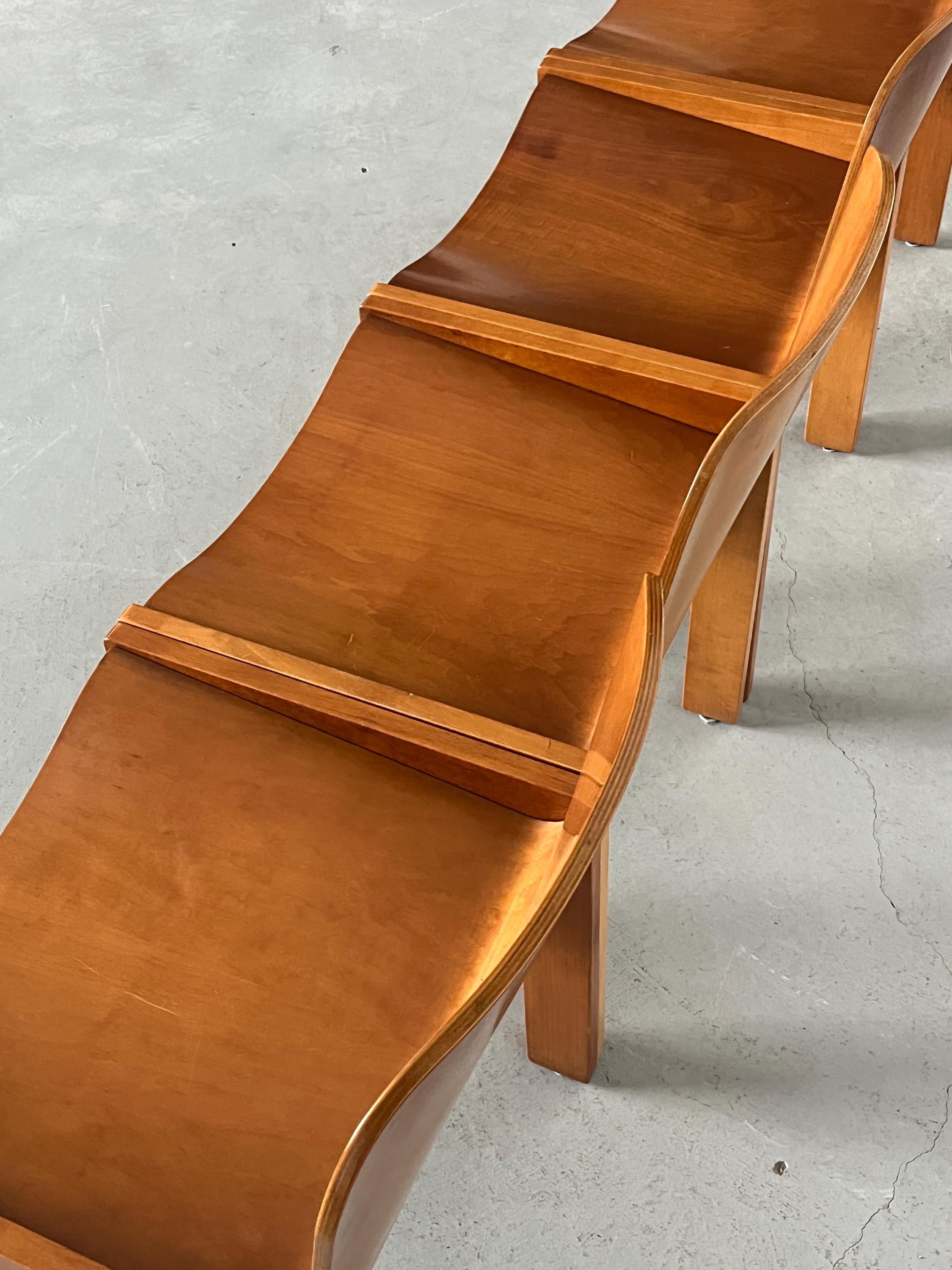 Italian Mid-Century Modern Plywood and Ash Dining Chairs