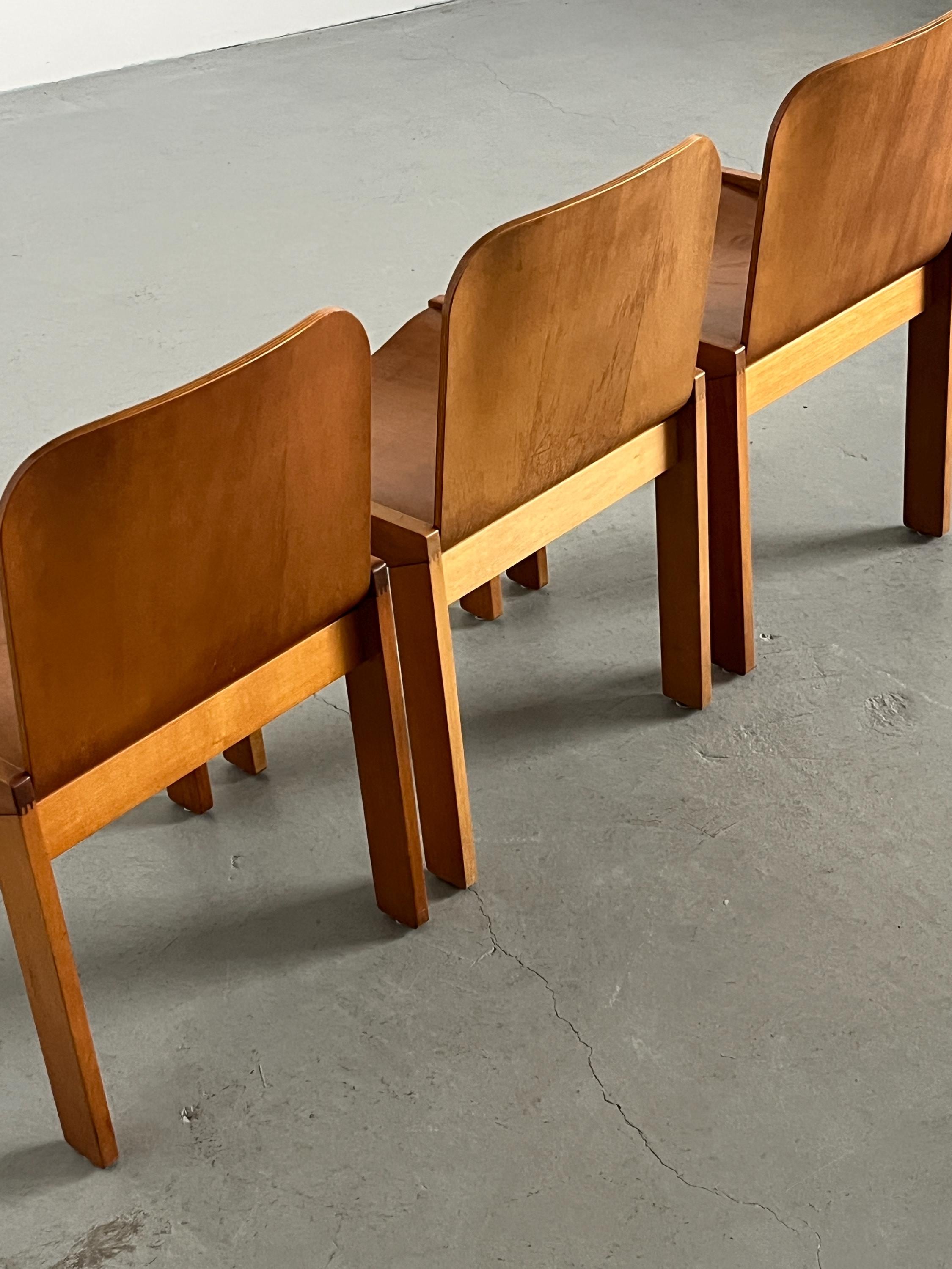 Italian Mid-Century Modern Plywood and Ash Dining Chairs