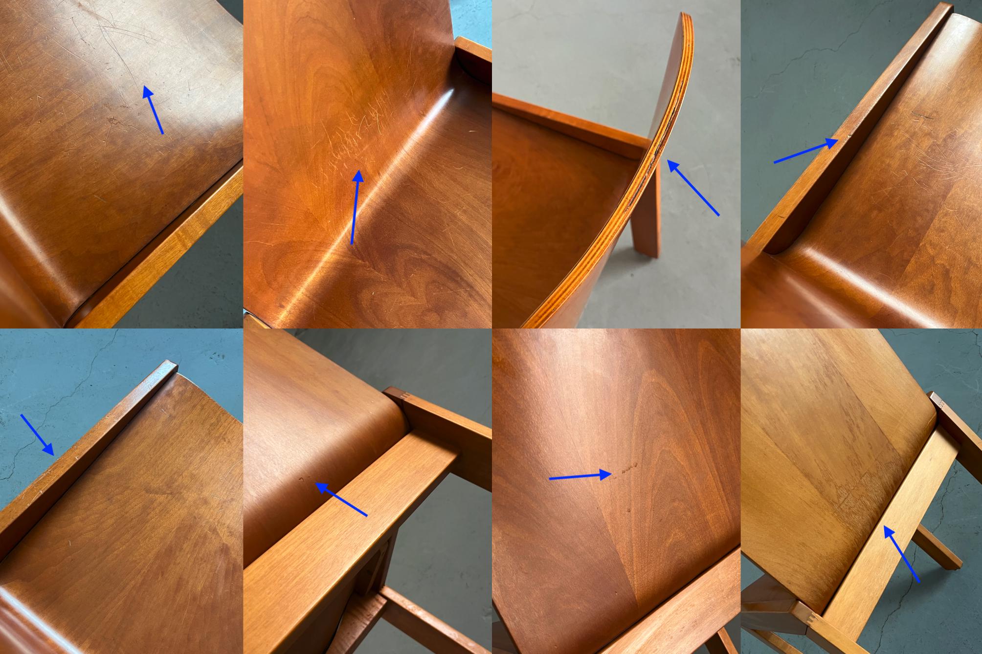 Italian Mid-Century Modern Plywood and Ash Dining Chairs