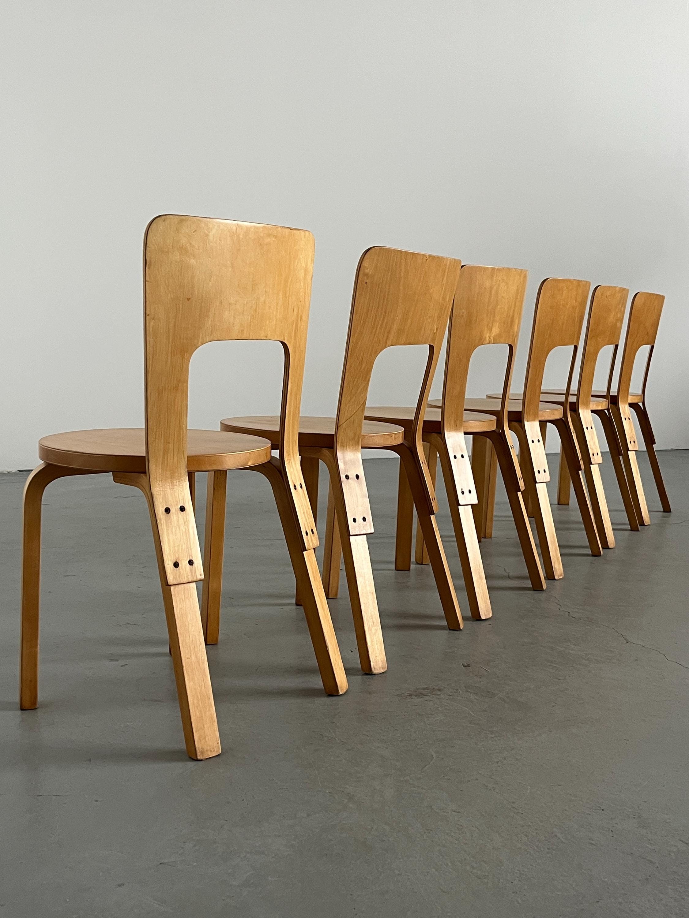 Early ‘Model 66’ Chairs by Alvar Aalto