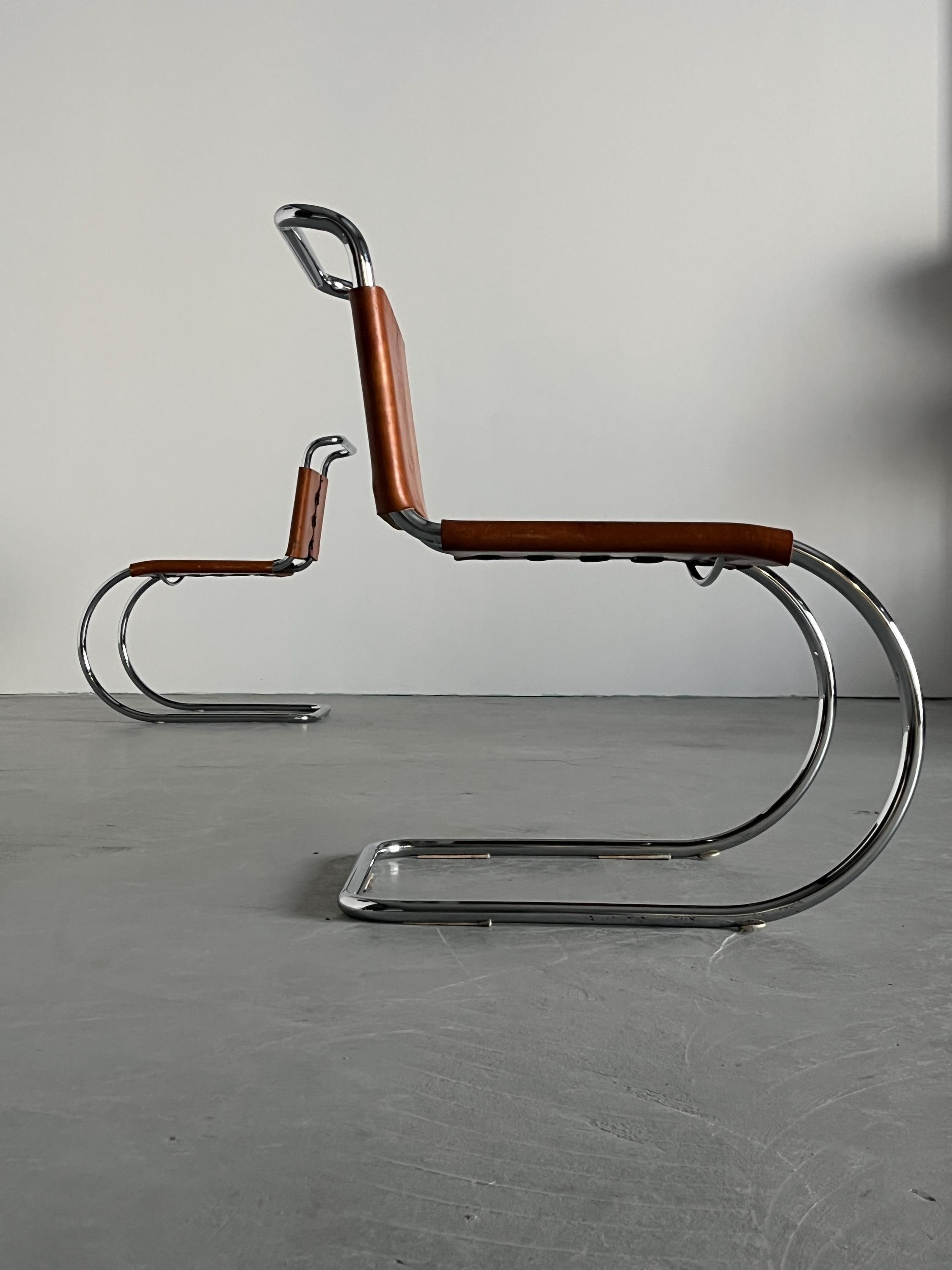 Early Original Mies van der Rohe ‘MR10’ Chairs by Bononia, Pre-1968