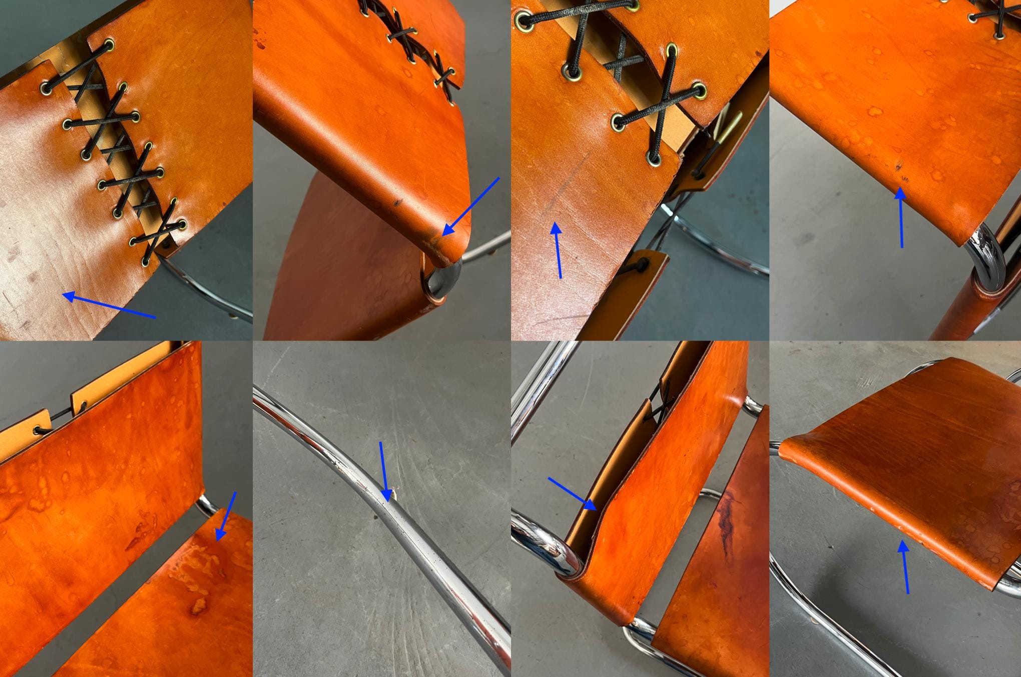 Early Original Mies van der Rohe ‘MR10’ Chairs by Bononia, Pre-1968