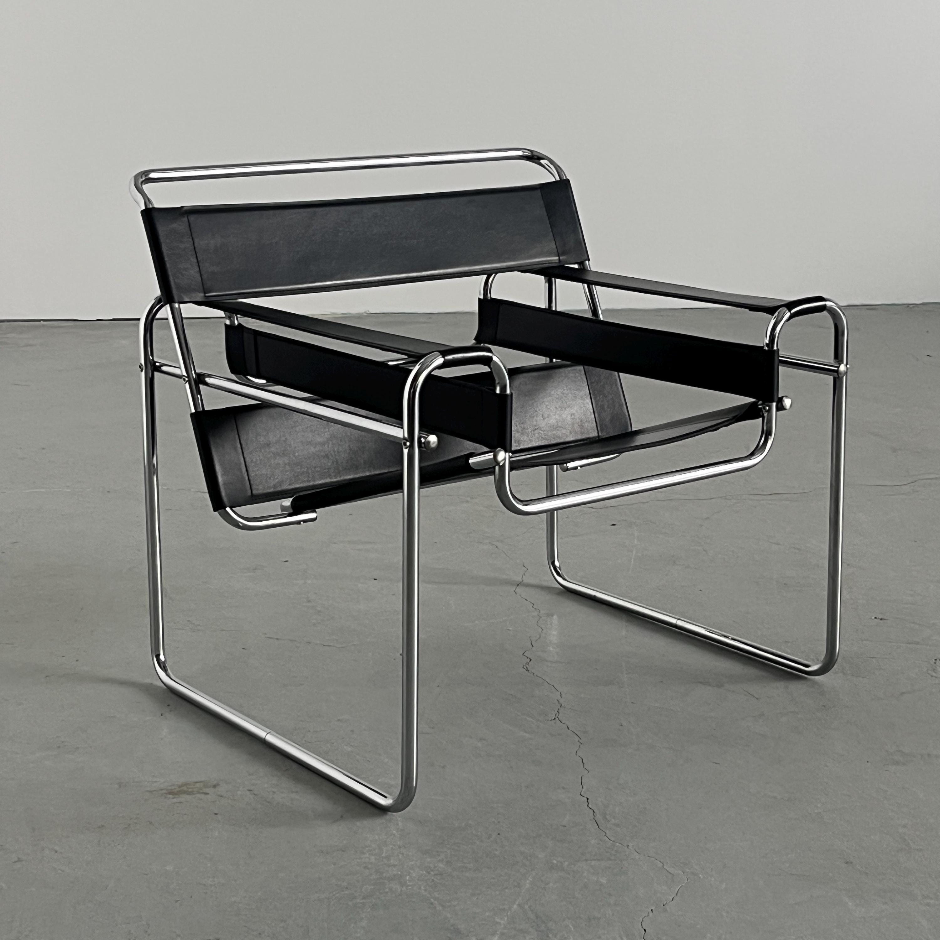 'Wassily' Armchair by Marcel Breuer, 1970s Vintage Replica