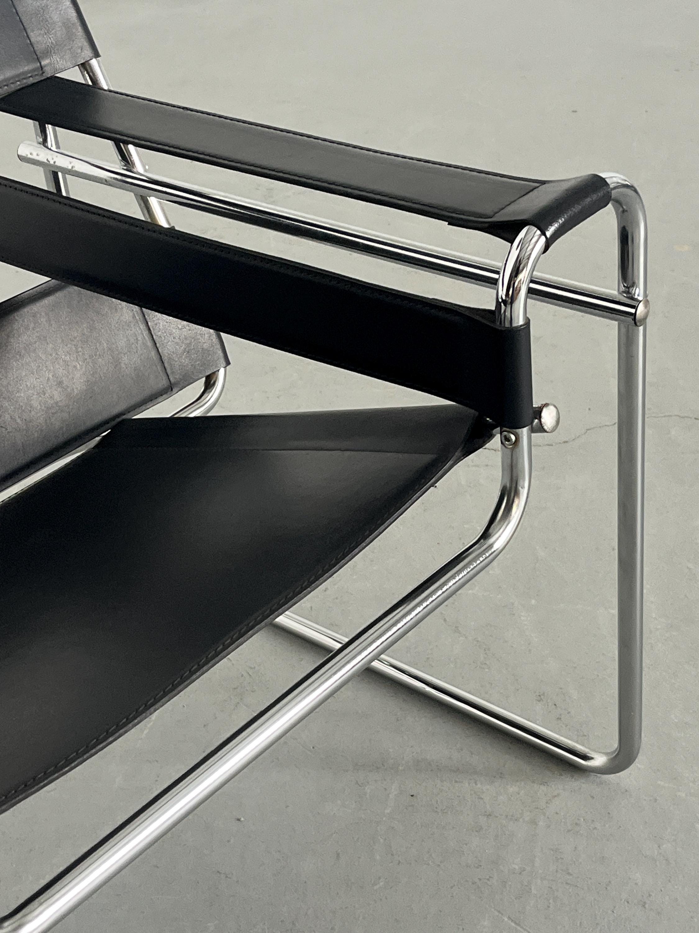 'Wassily' Armchair by Marcel Breuer, 1970s Vintage Replica