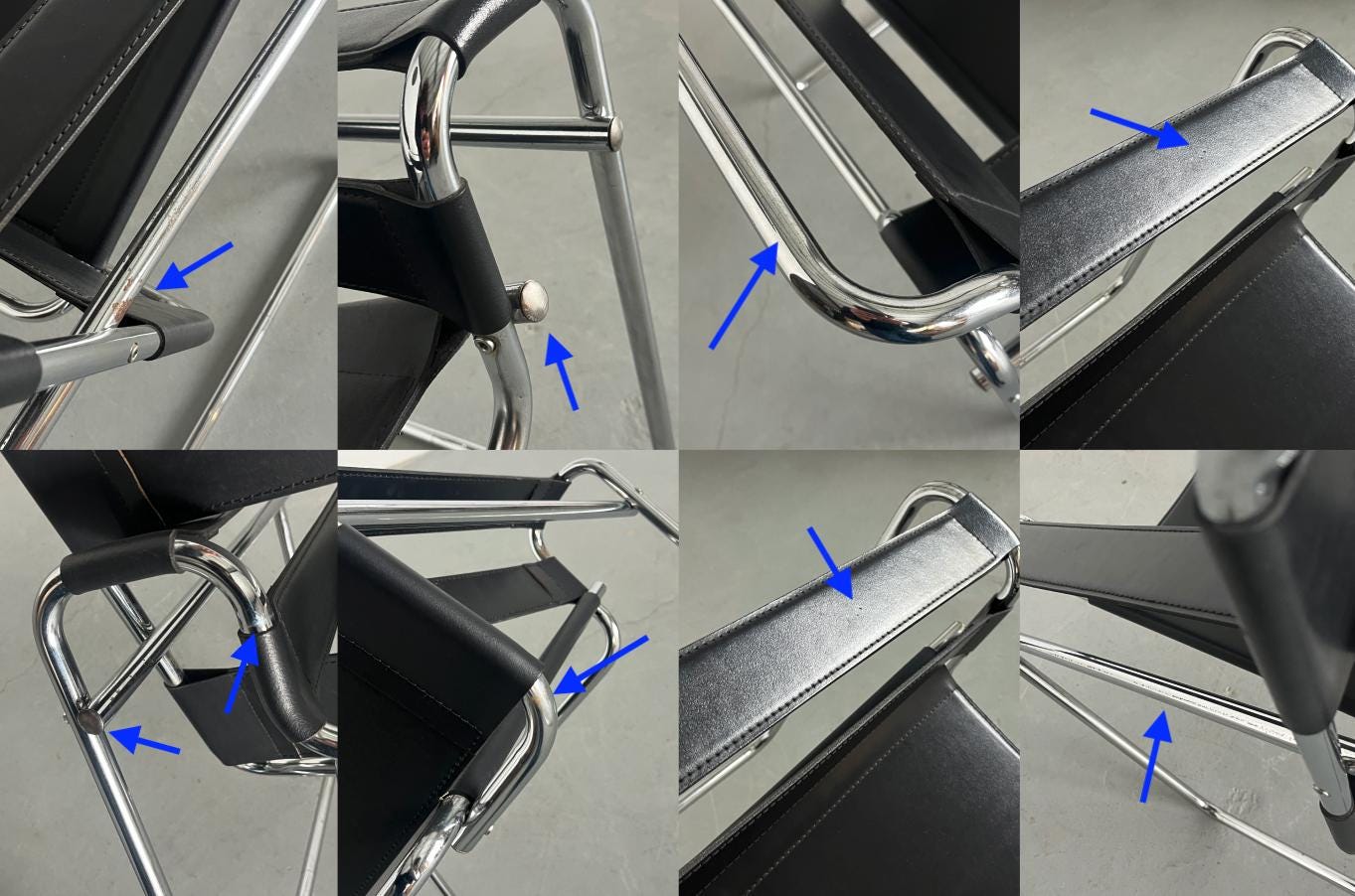 'Wassily' Armchair by Marcel Breuer, 1970s Vintage Replica