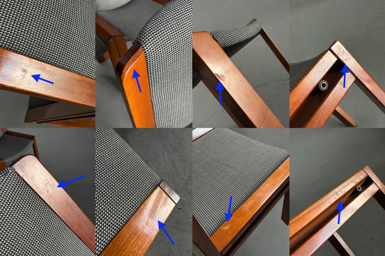 ‘Model 300’ Dining Chairs by Joe Colombo for Pozzi, Oak and Black & White Patterned Upholstery