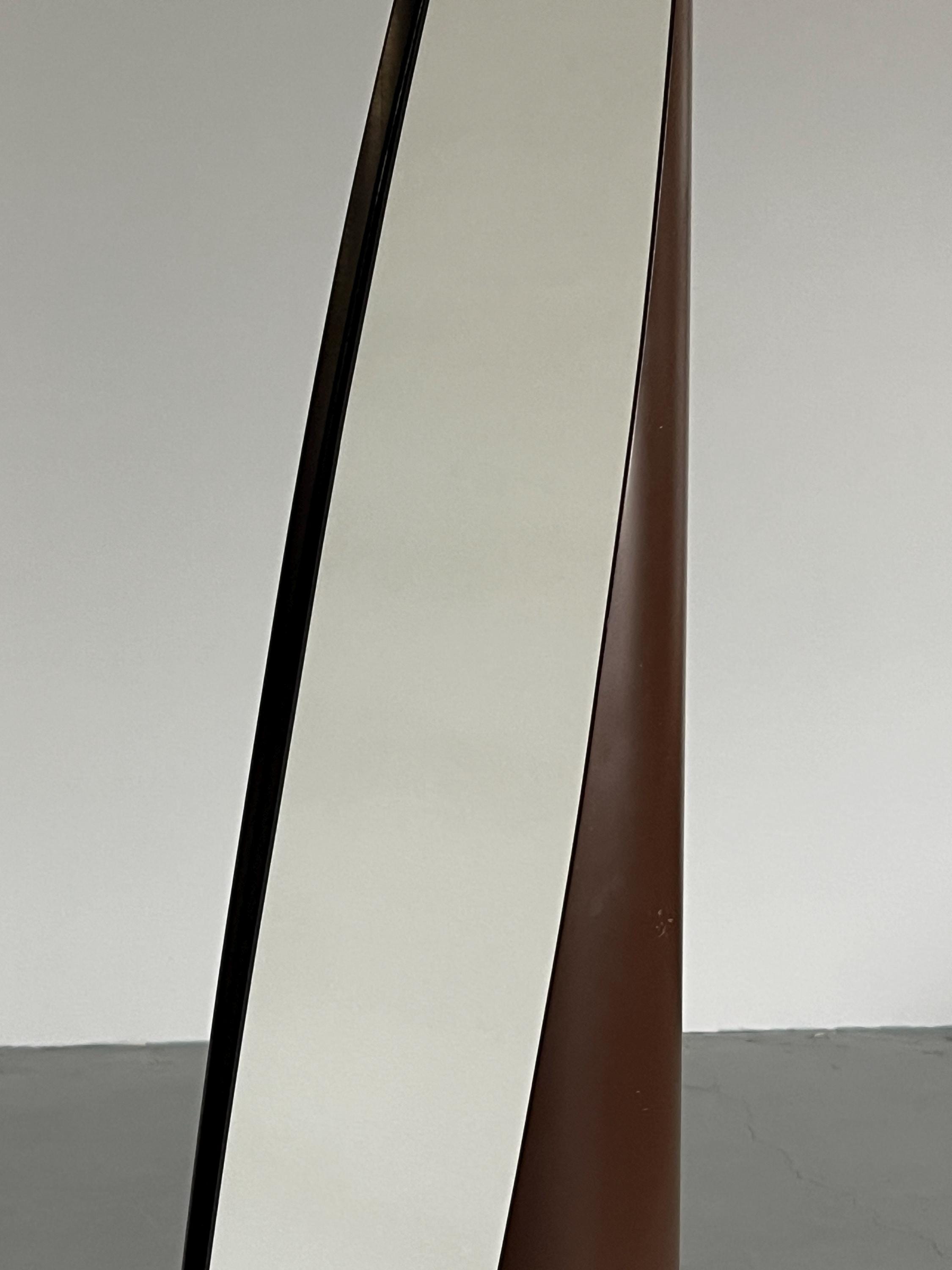'Unghia' or Lipstick Mirror by Rodolfo Bonetto in Dark Brown Plastic