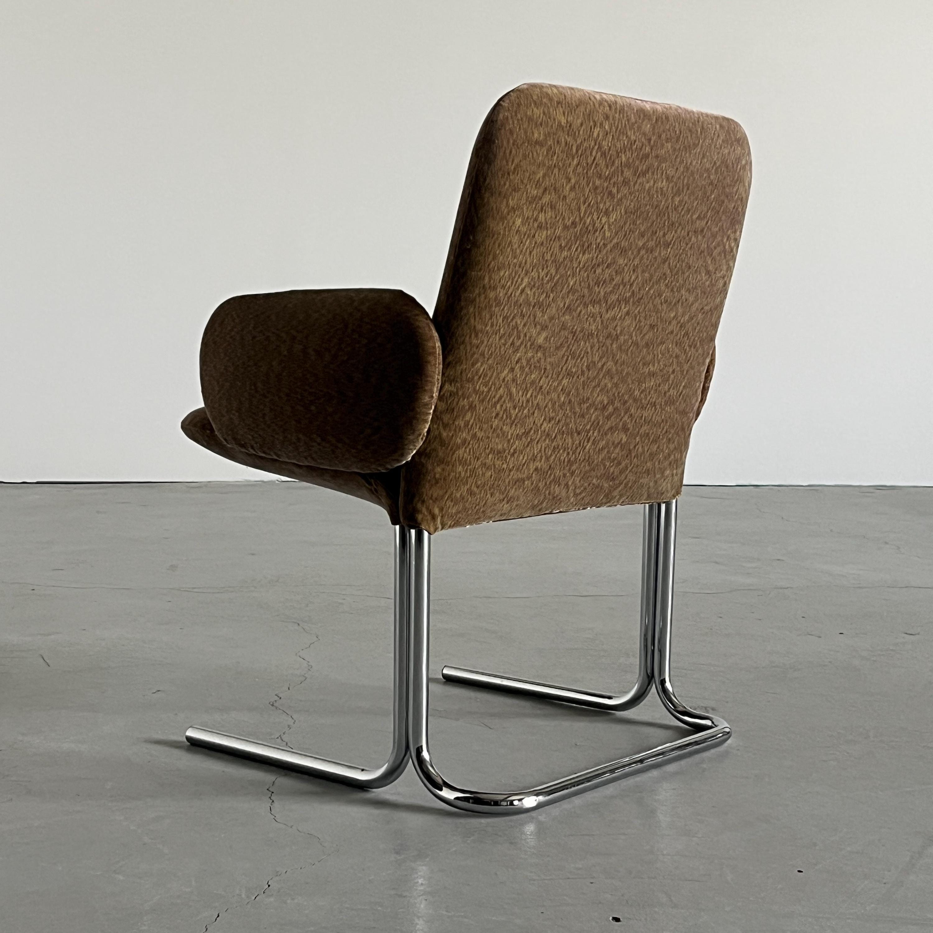 Space Age Armchair in Abstract Patterned Upholstery in Style of Pierre Paulin, 1970s Italy