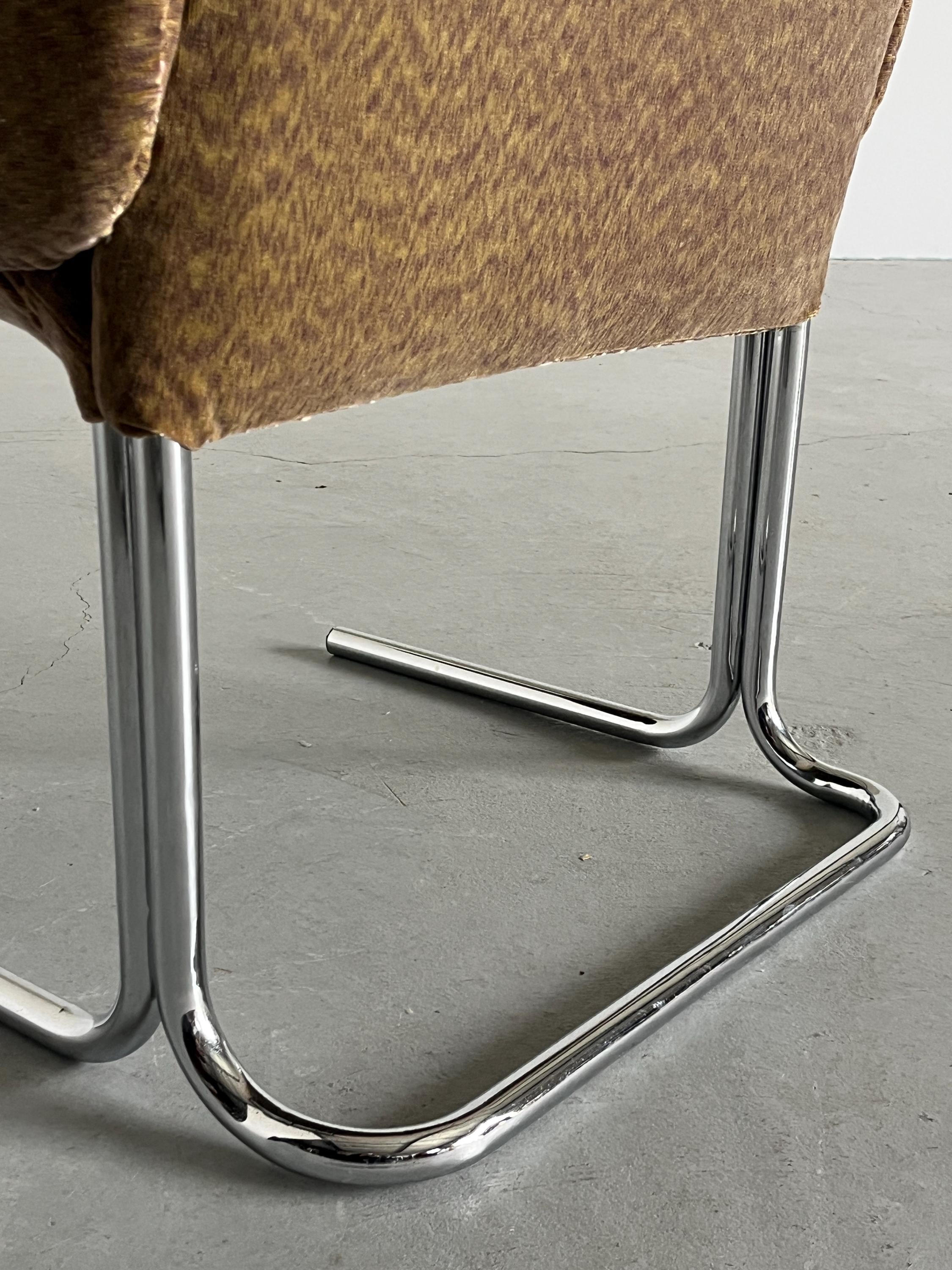 Space Age Armchair in Abstract Patterned Upholstery in Style of Pierre Paulin, 1970s Italy