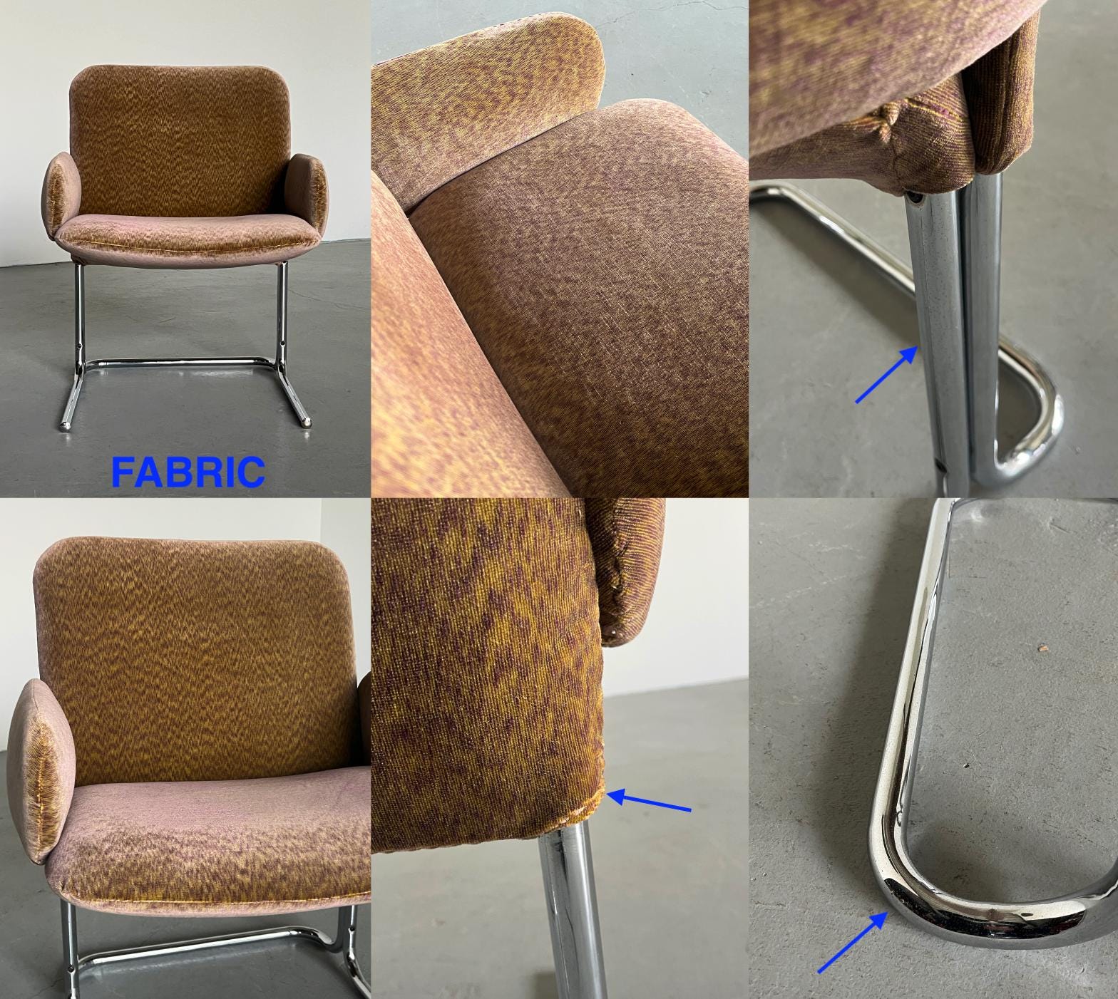 Space Age Armchair in Abstract Patterned Upholstery in Style of Pierre Paulin, 1970s Italy