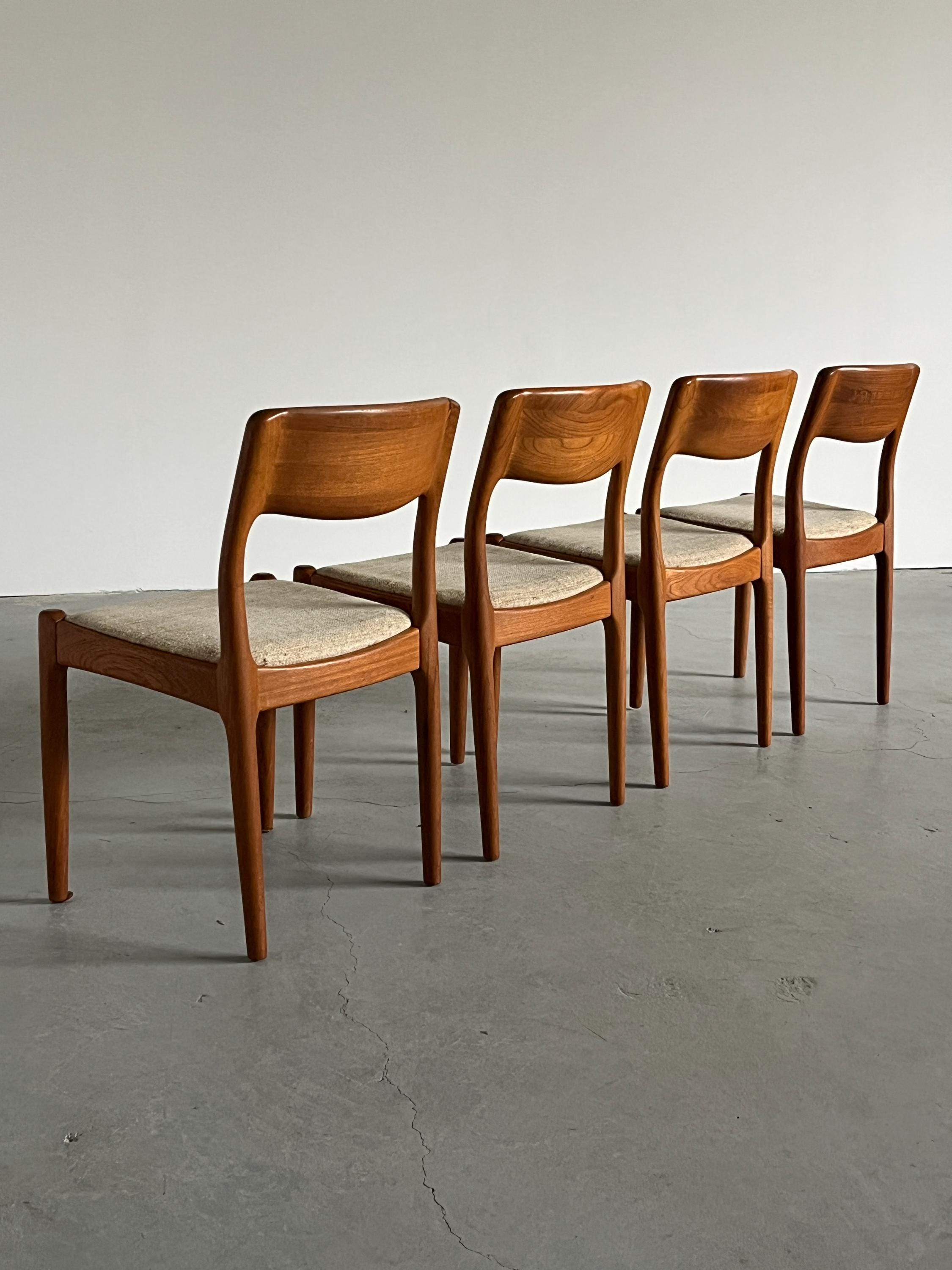 Danish Mid-Century Teak Chairs by Juul Kristensen for JK Denmark