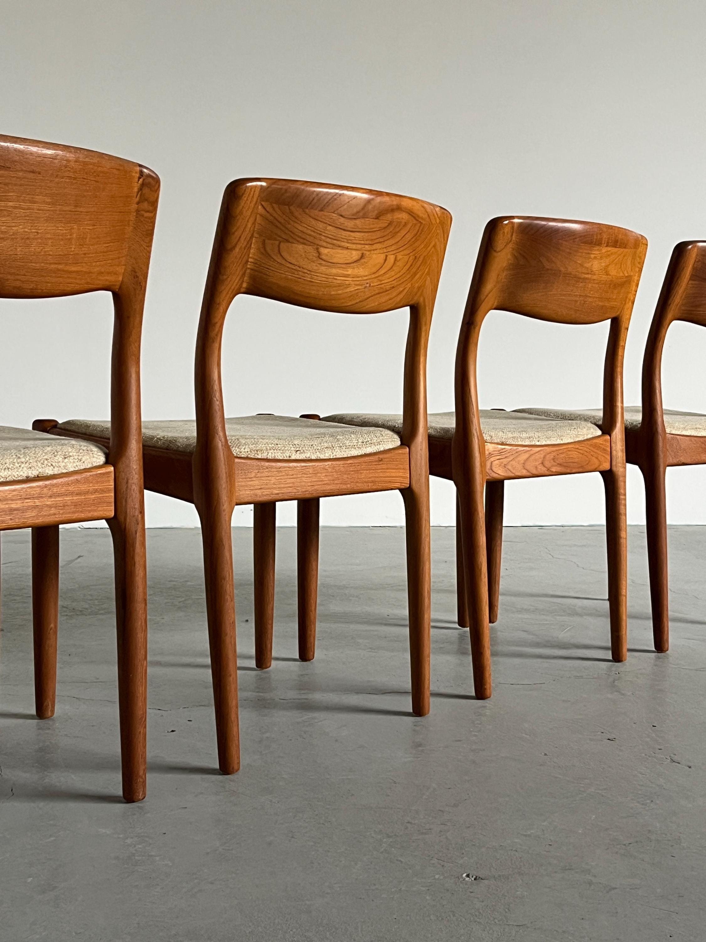 Danish Mid-Century Teak Chairs by Juul Kristensen for JK Denmark