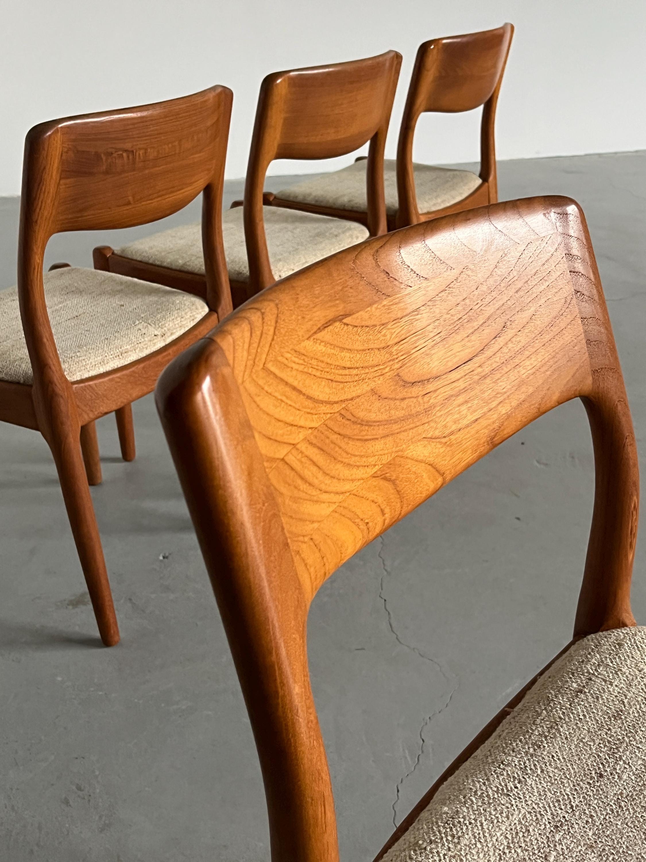 Danish Mid-Century Chairs by Juul Kristensen for JK Denmark