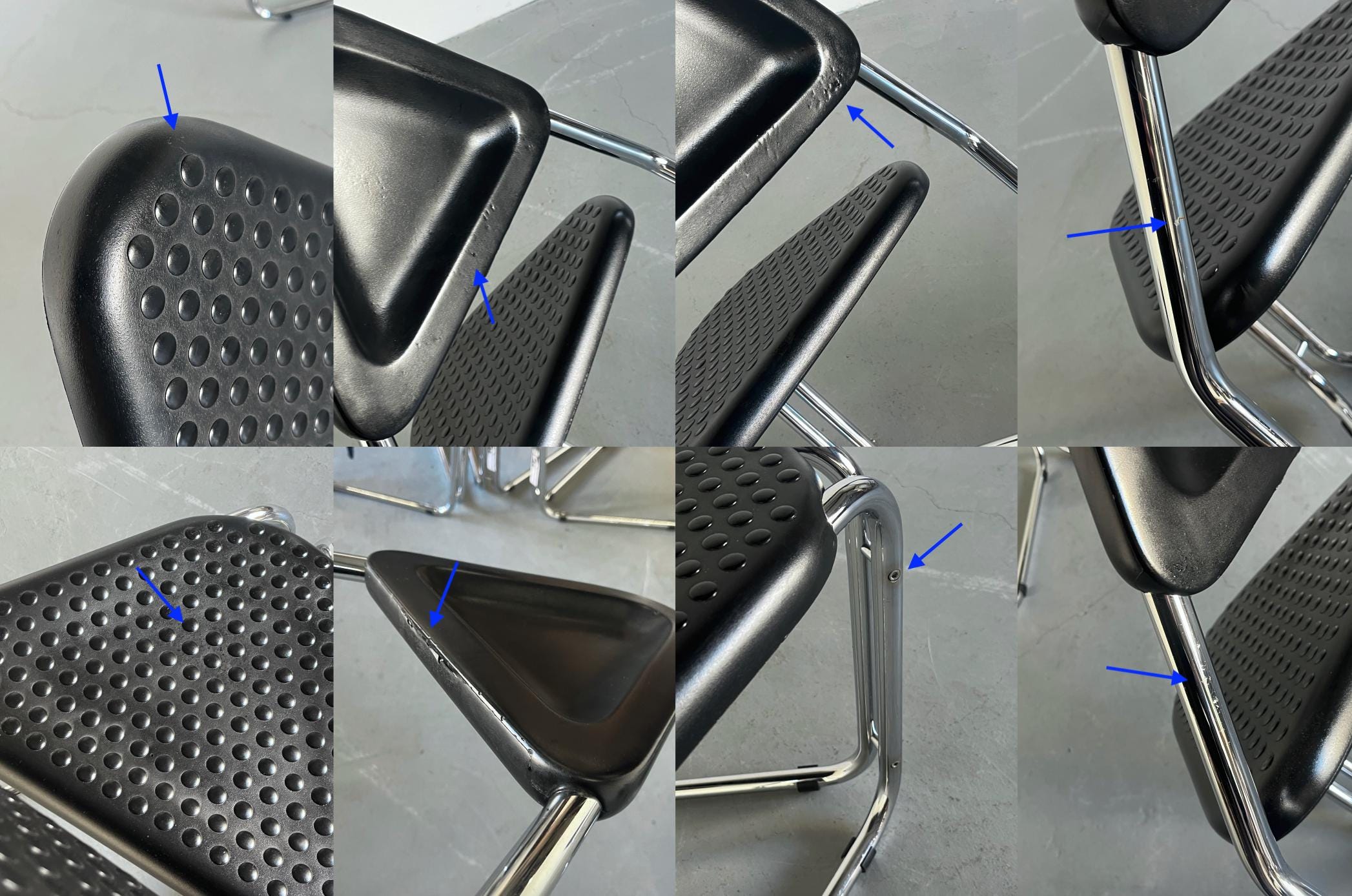 Memphis Style Triangular Dining Chairs