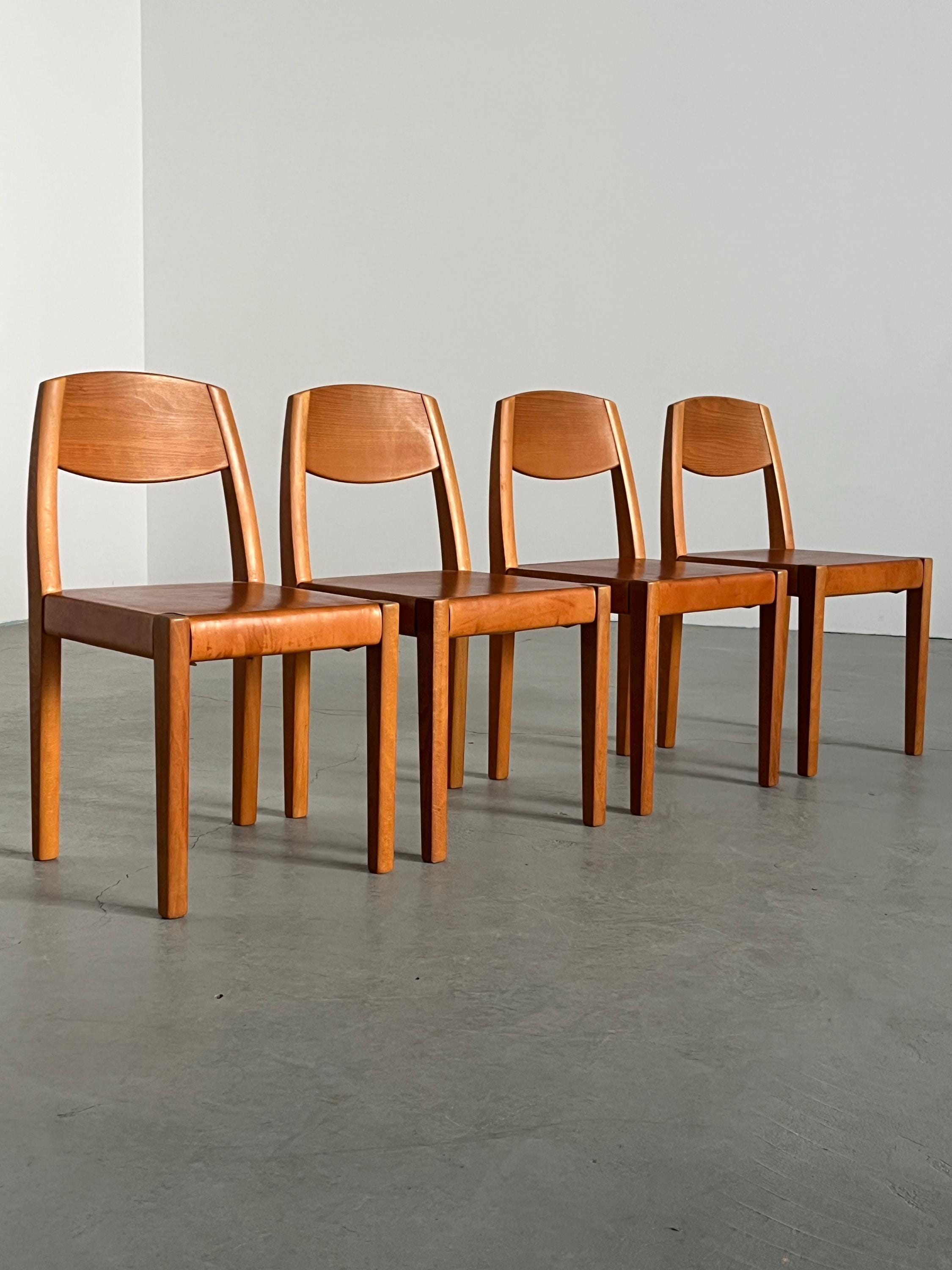 Dining Chairs in the Style of Pierre Chapo