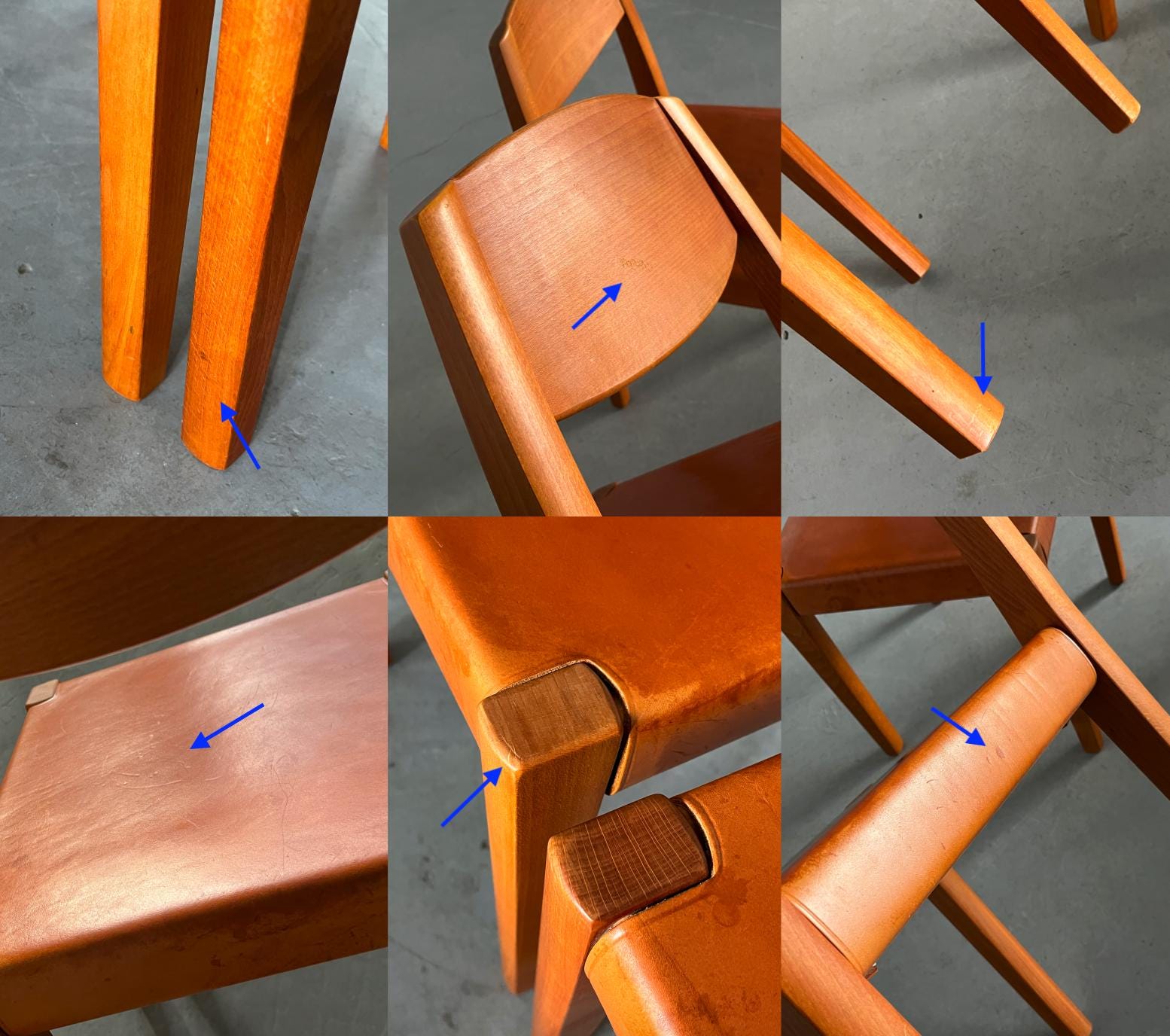 Dining Chairs in the Style of Pierre Chapo