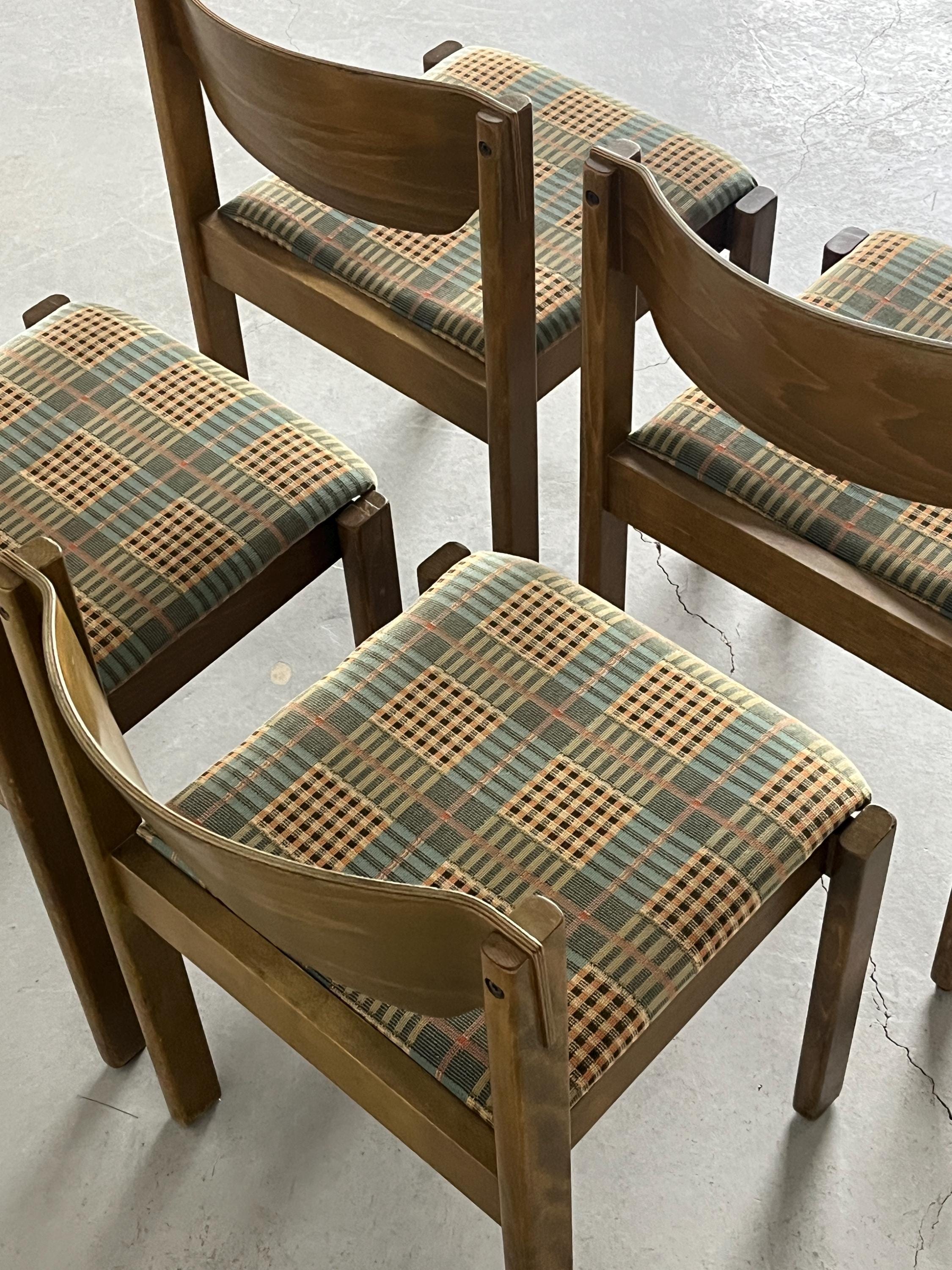 Stackable Dining Chairs in the Style of Roland Rainer