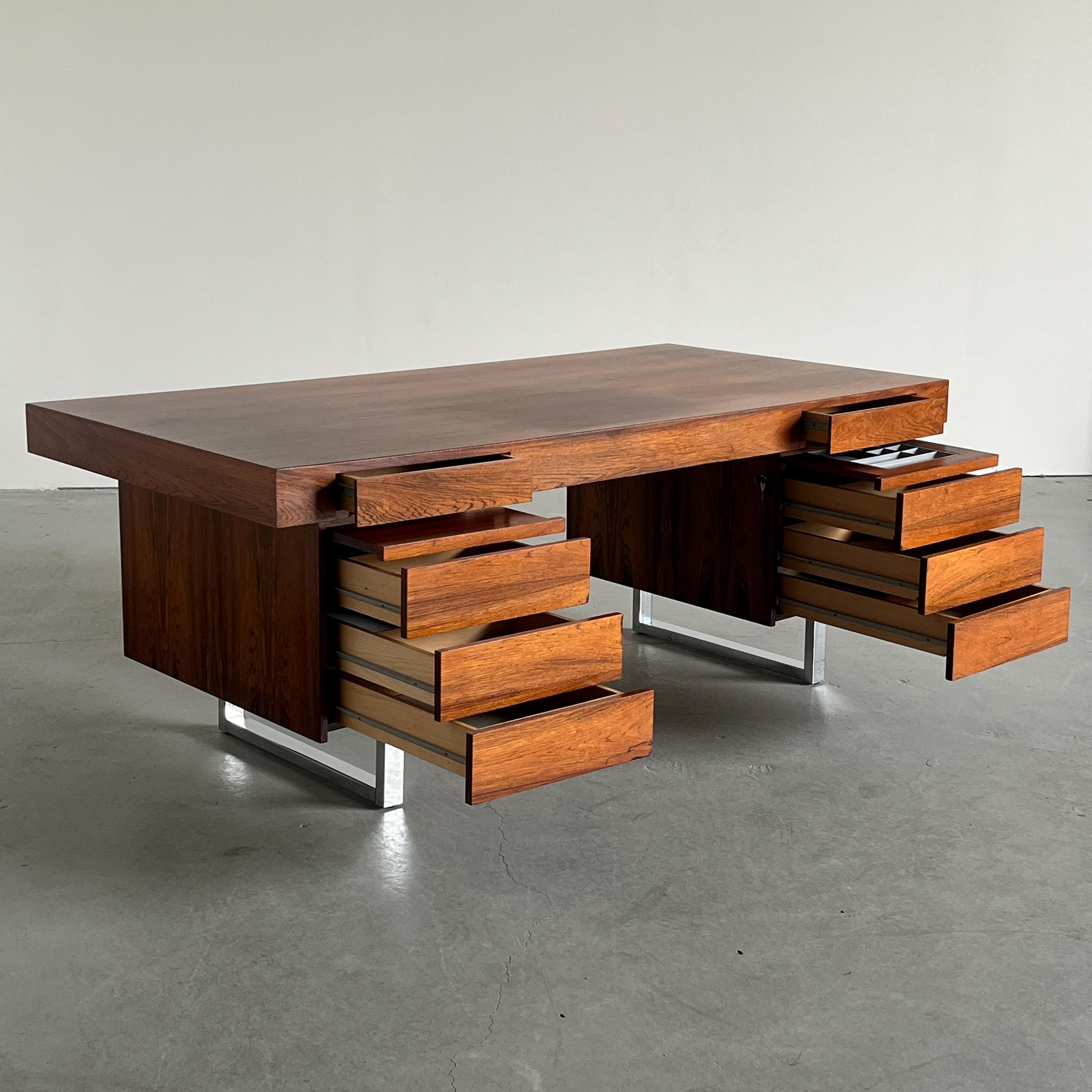 Executive Office Table in Rosewood Veneer