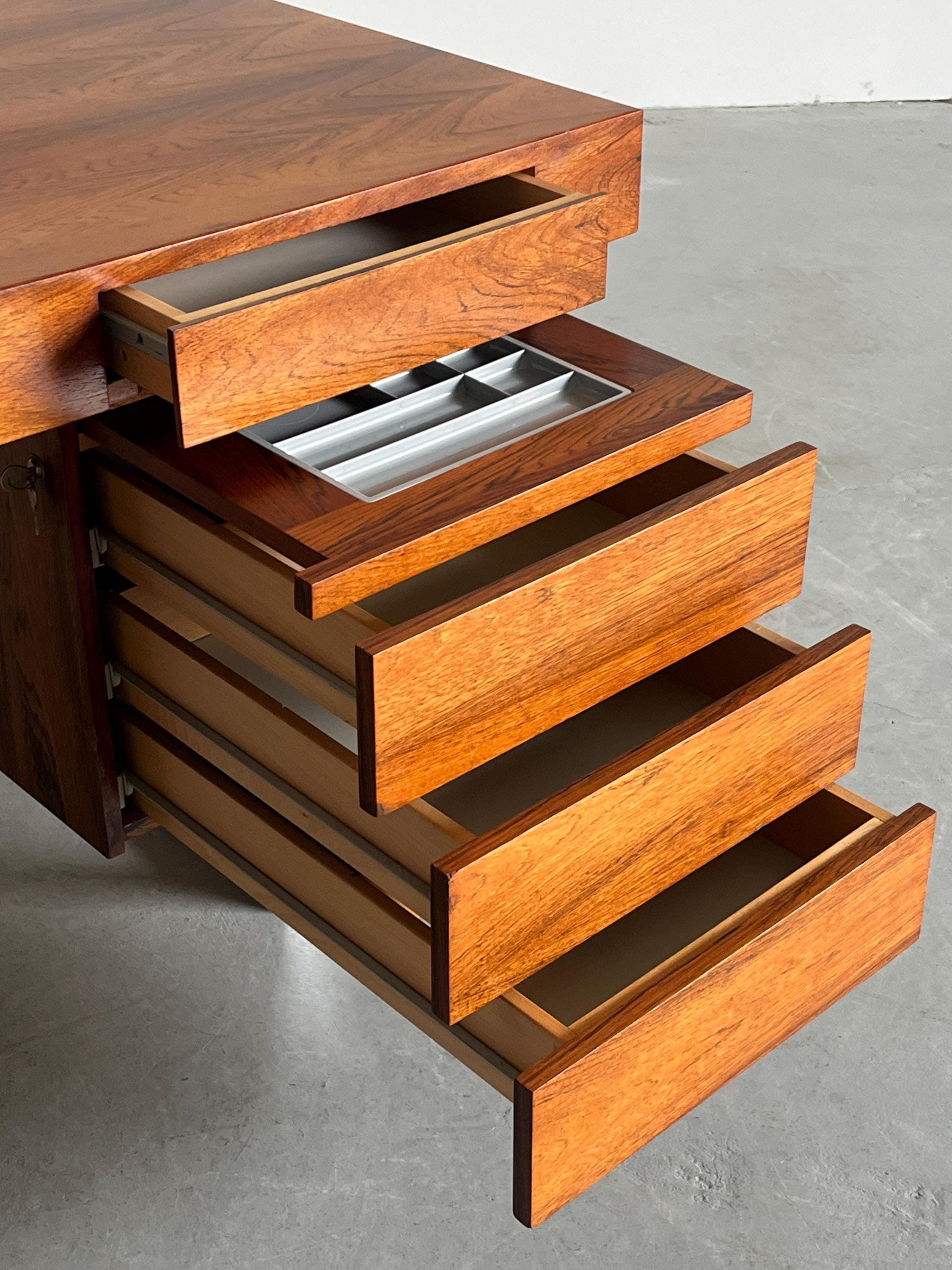 Executive Office Table in Rosewood Veneer