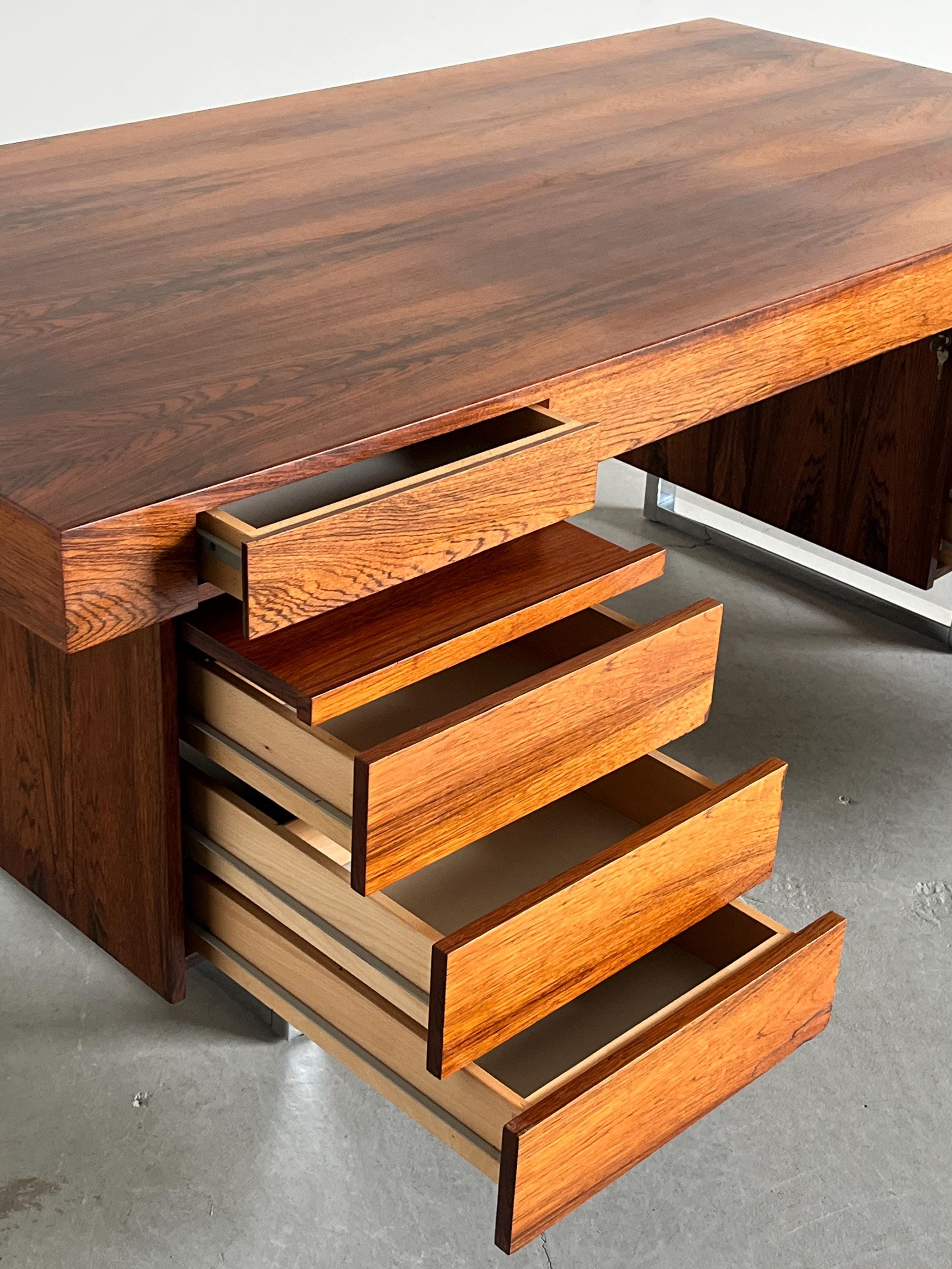 Executive Office Table in Rosewood Veneer