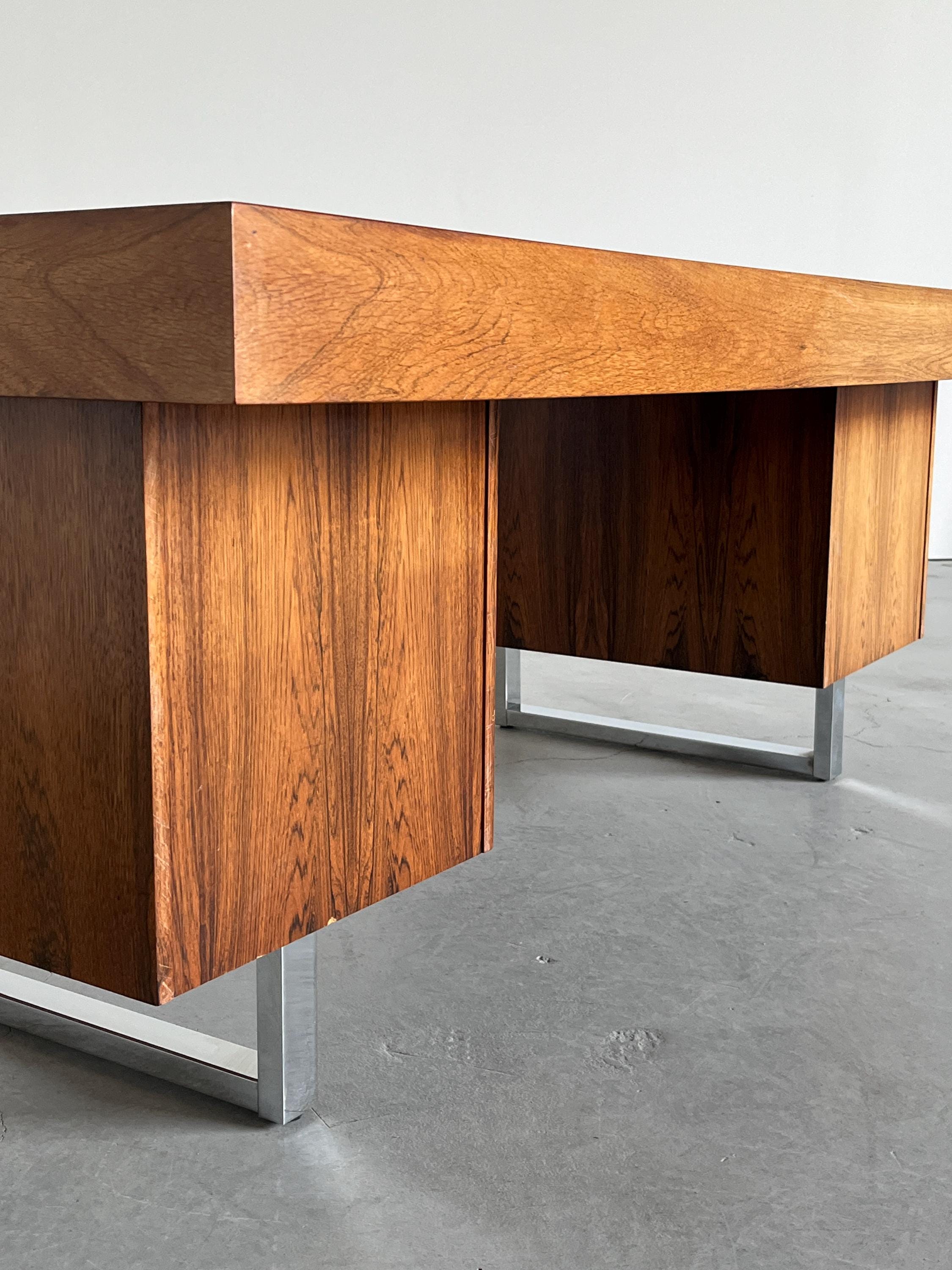 Executive Office Table in Rosewood Veneer