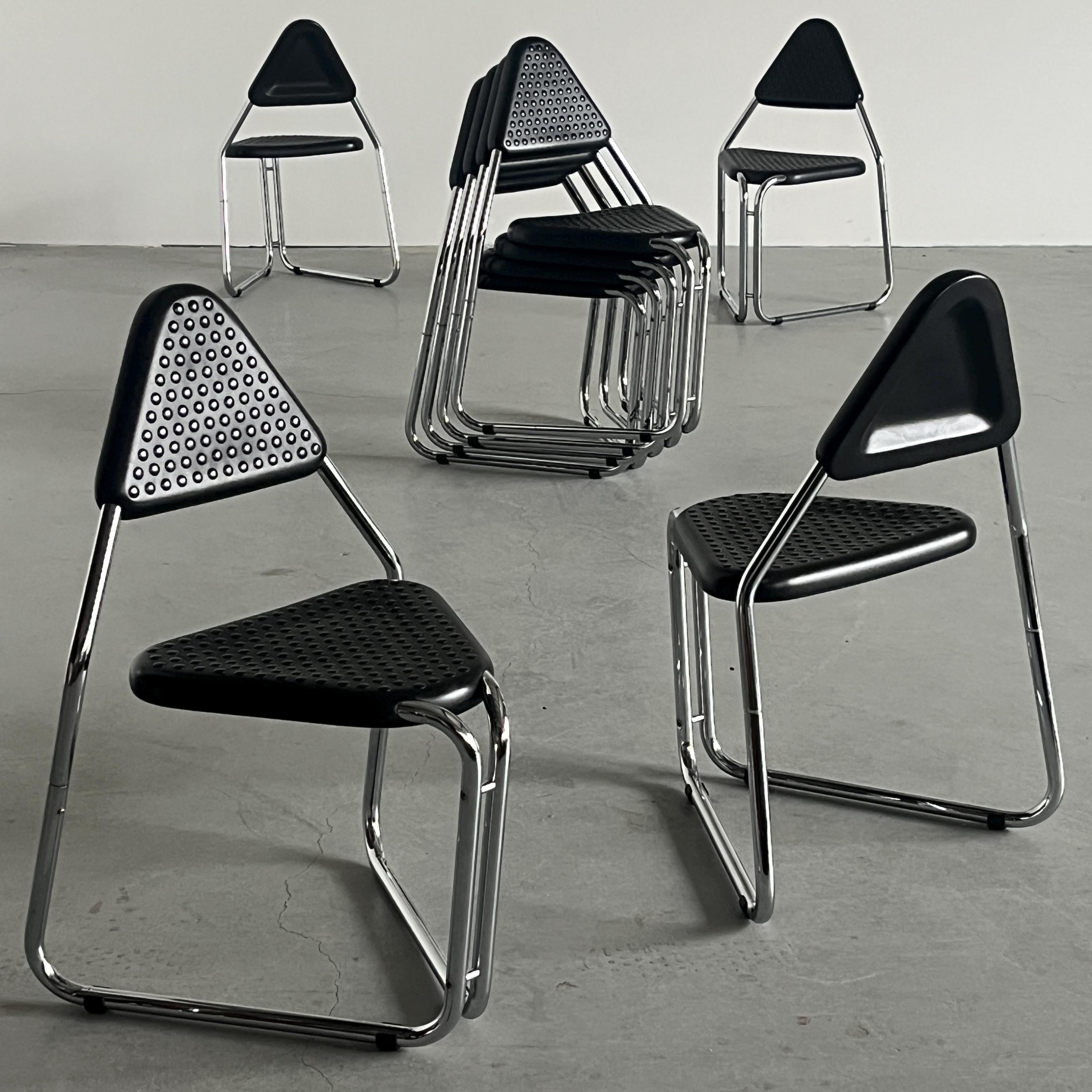 Memphis Style Triangular Dining Chairs