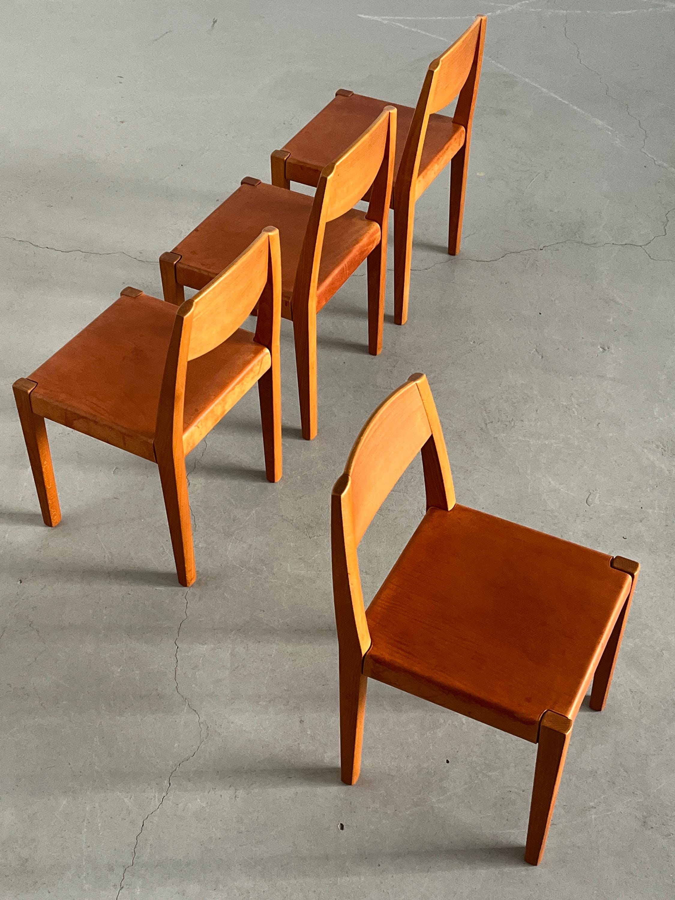 Dining Chairs in the Style of Pierre Chapo