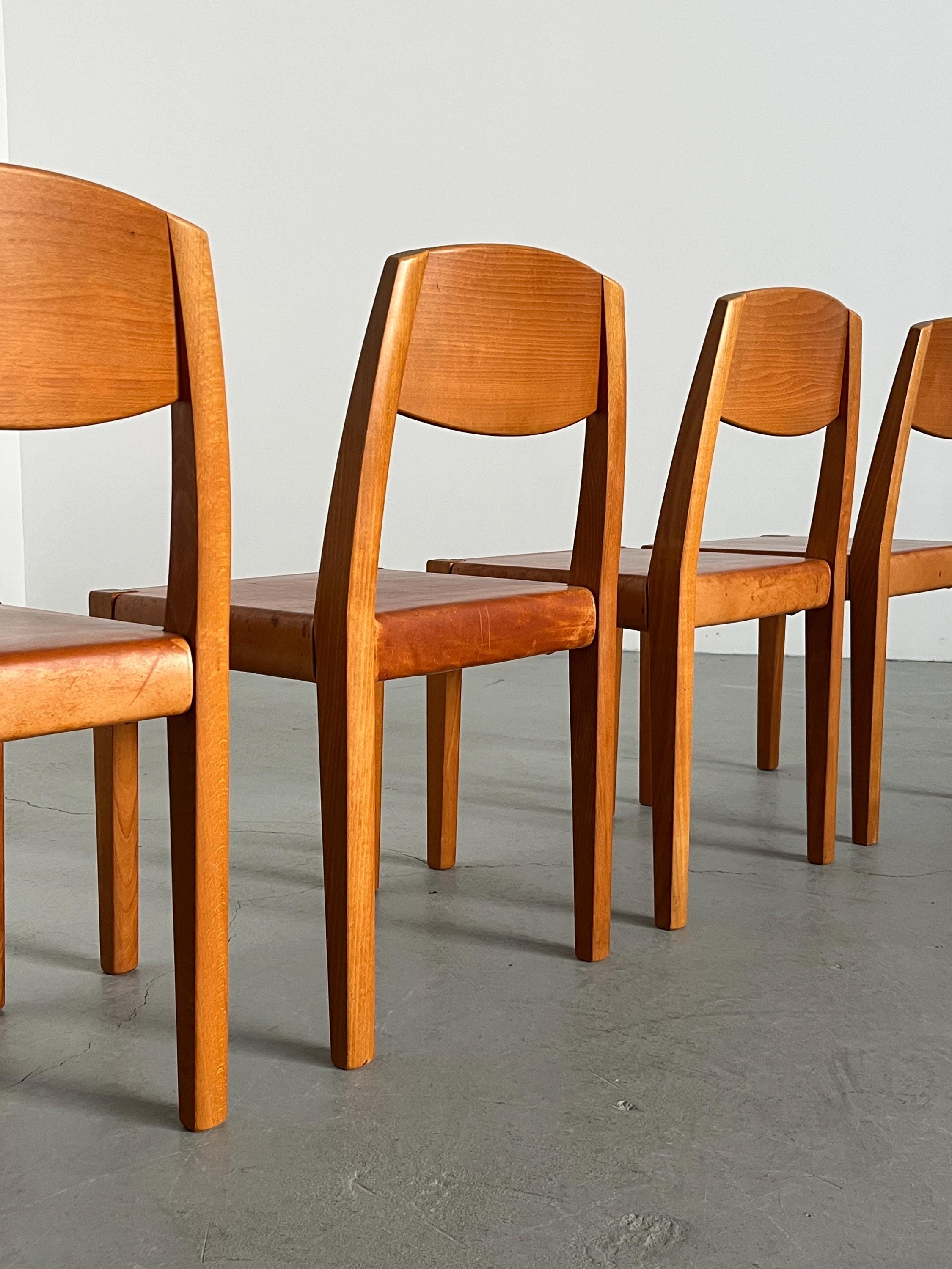 Dining Chairs in the Style of Pierre Chapo