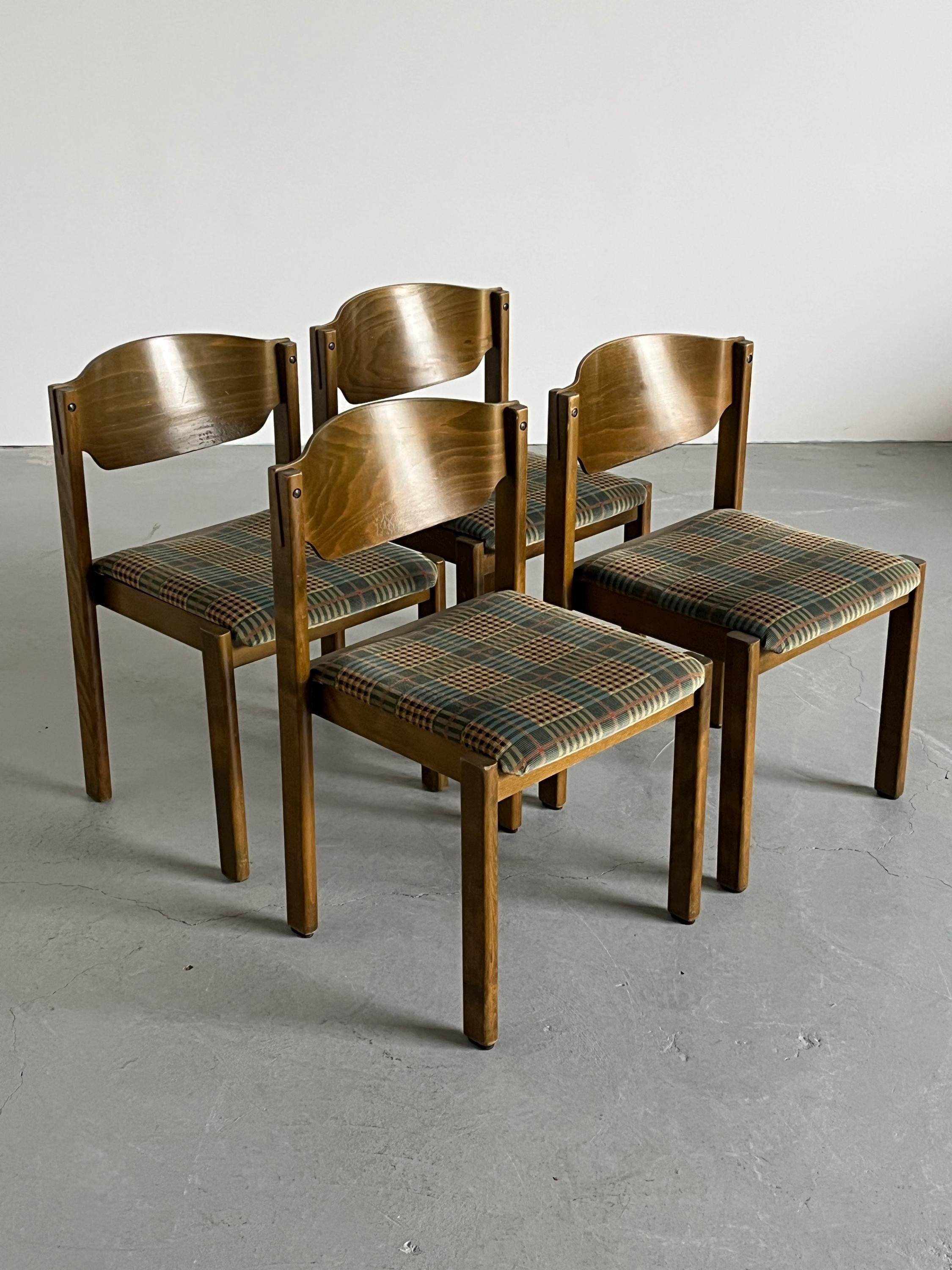 Stackable Dining Chairs in the Style of Roland Rainer
