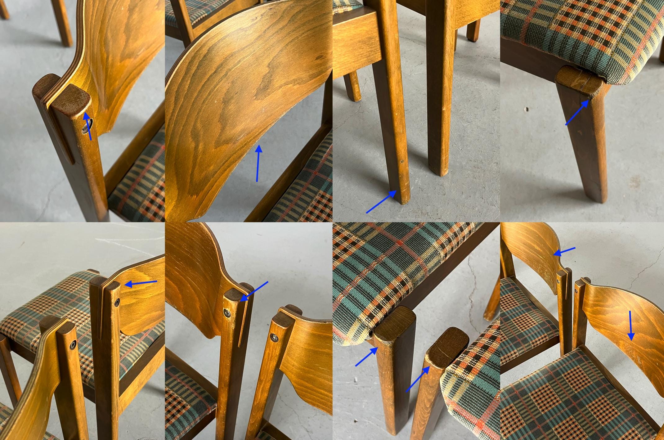 Stackable Dining Chairs in the Style of Roland Rainer