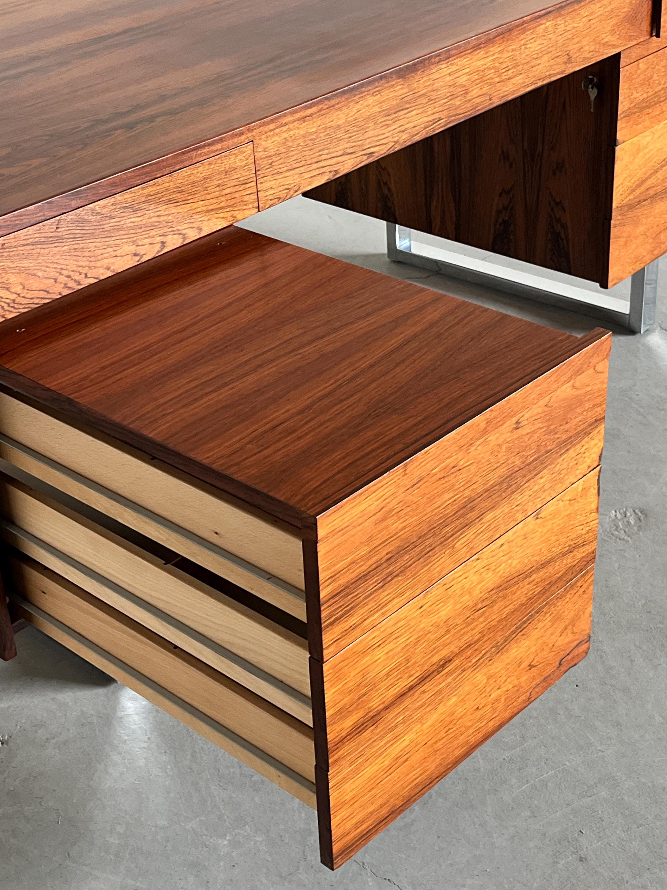 Executive Office Table in Rosewood Veneer