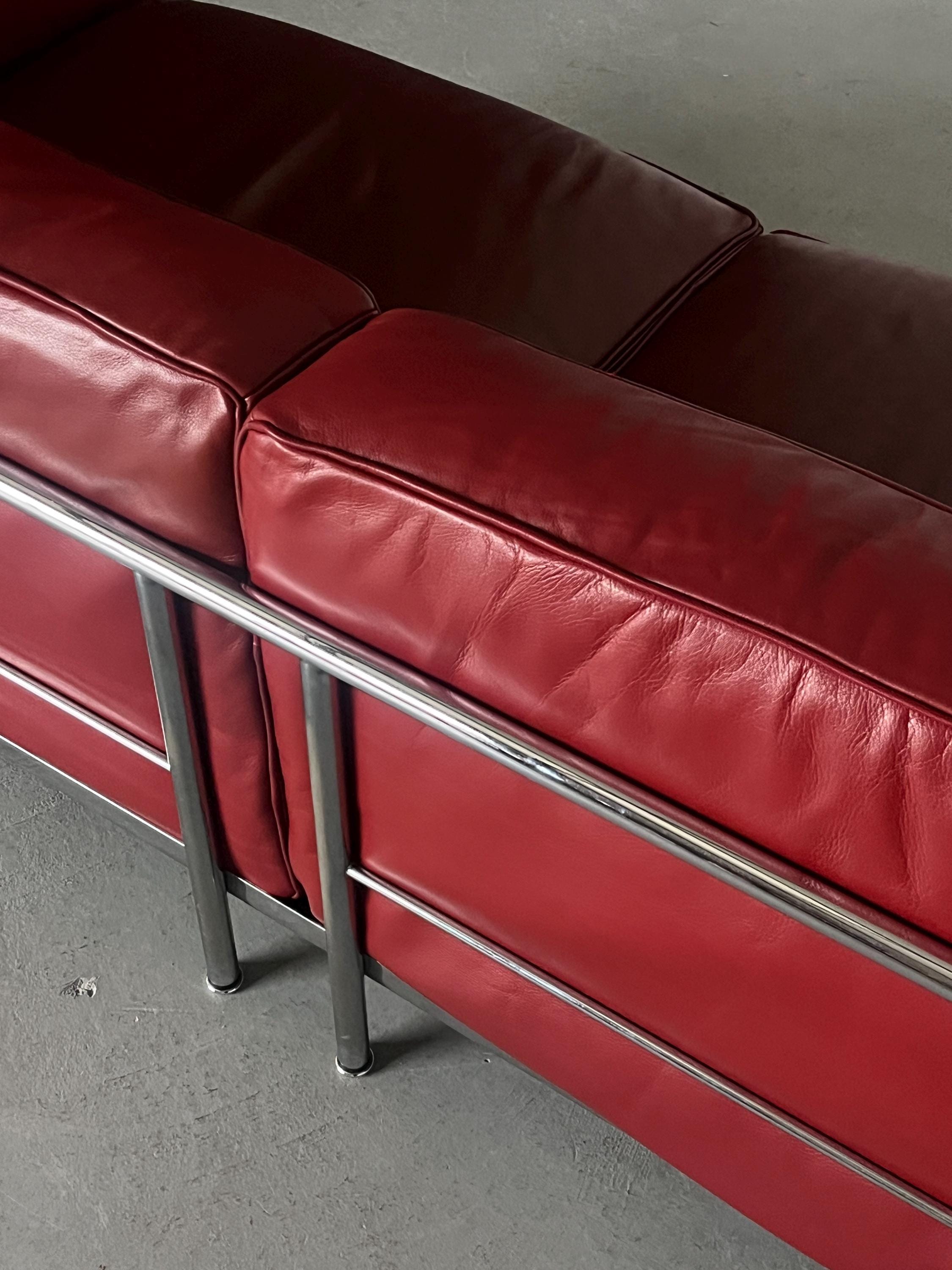 Iconic ‘LC3’ Two-Seater Sofa by Le Corbusier, Charlotte Perriand and Pierre Jeanneret