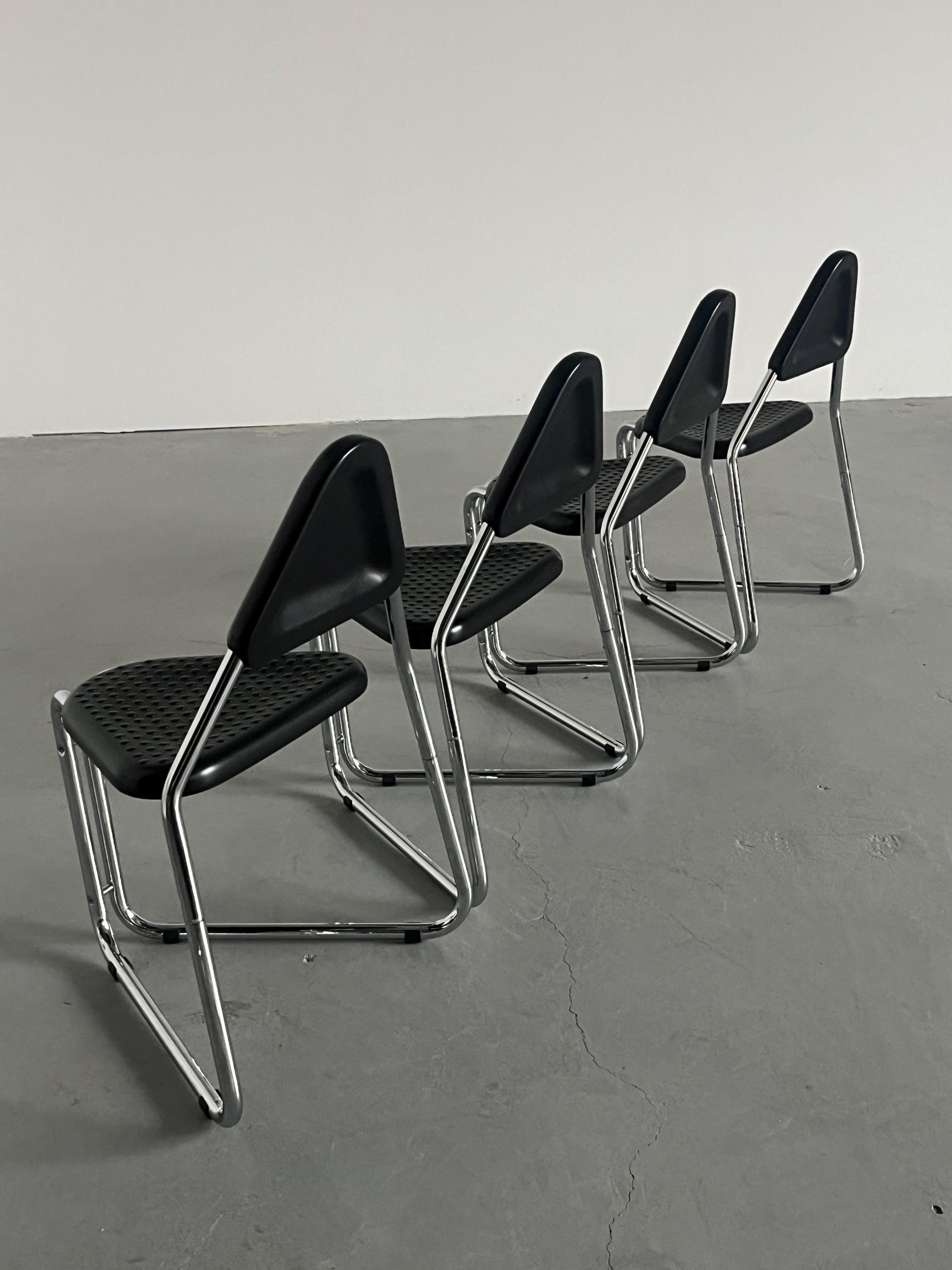 Memphis Style Triangular Dining Chairs