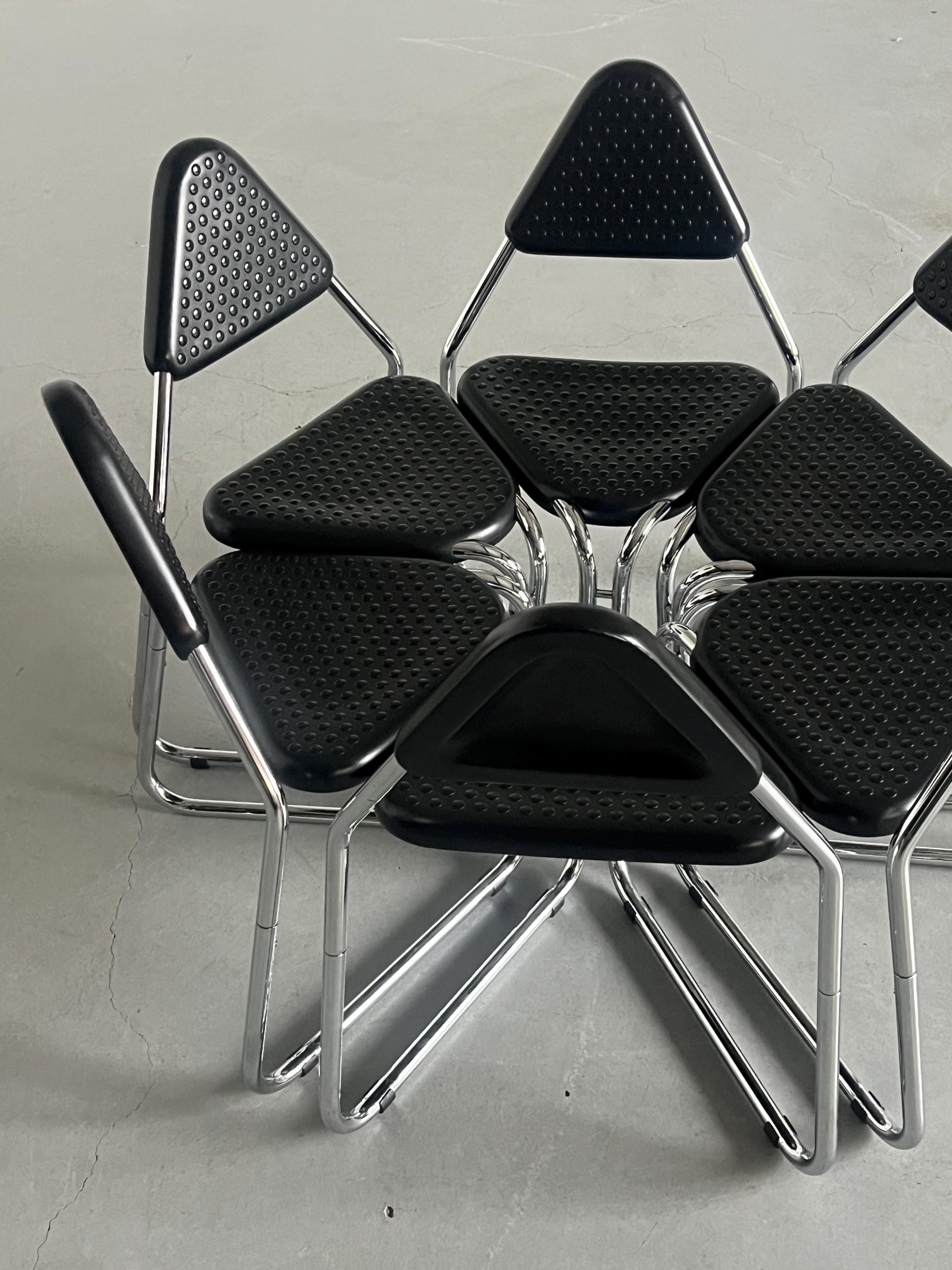 Memphis Style Triangular Dining Chairs