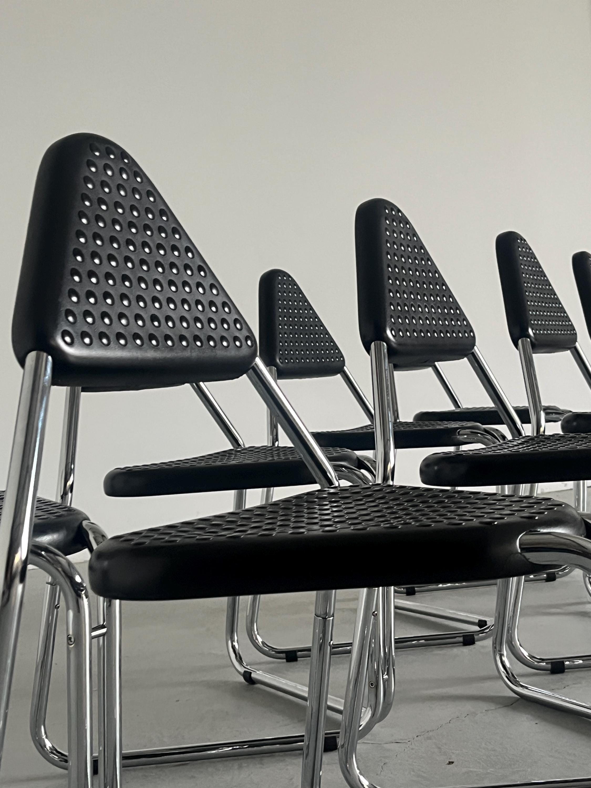 Memphis Style Triangular Dining Chairs