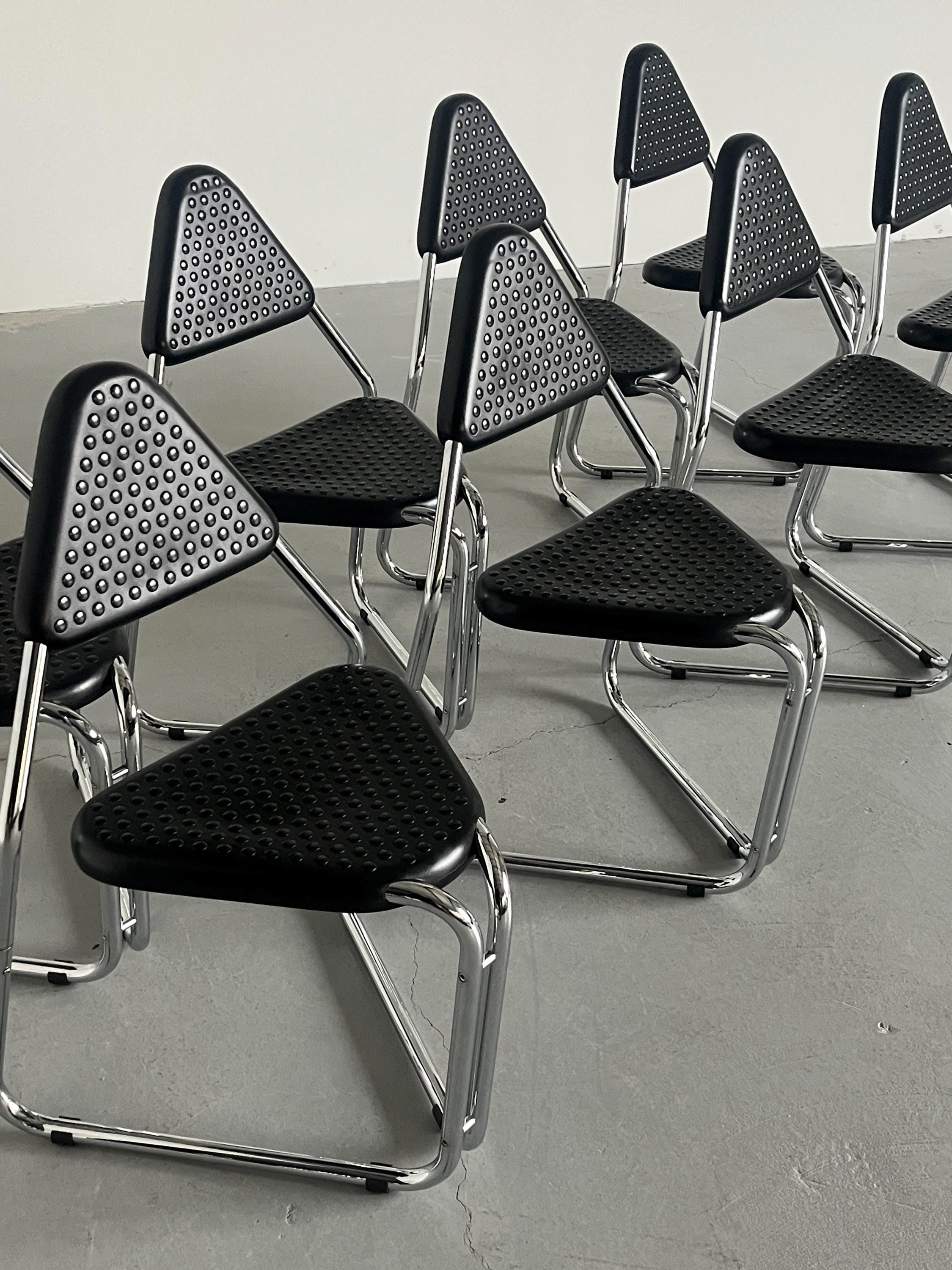 Memphis Style Triangular Dining Chairs