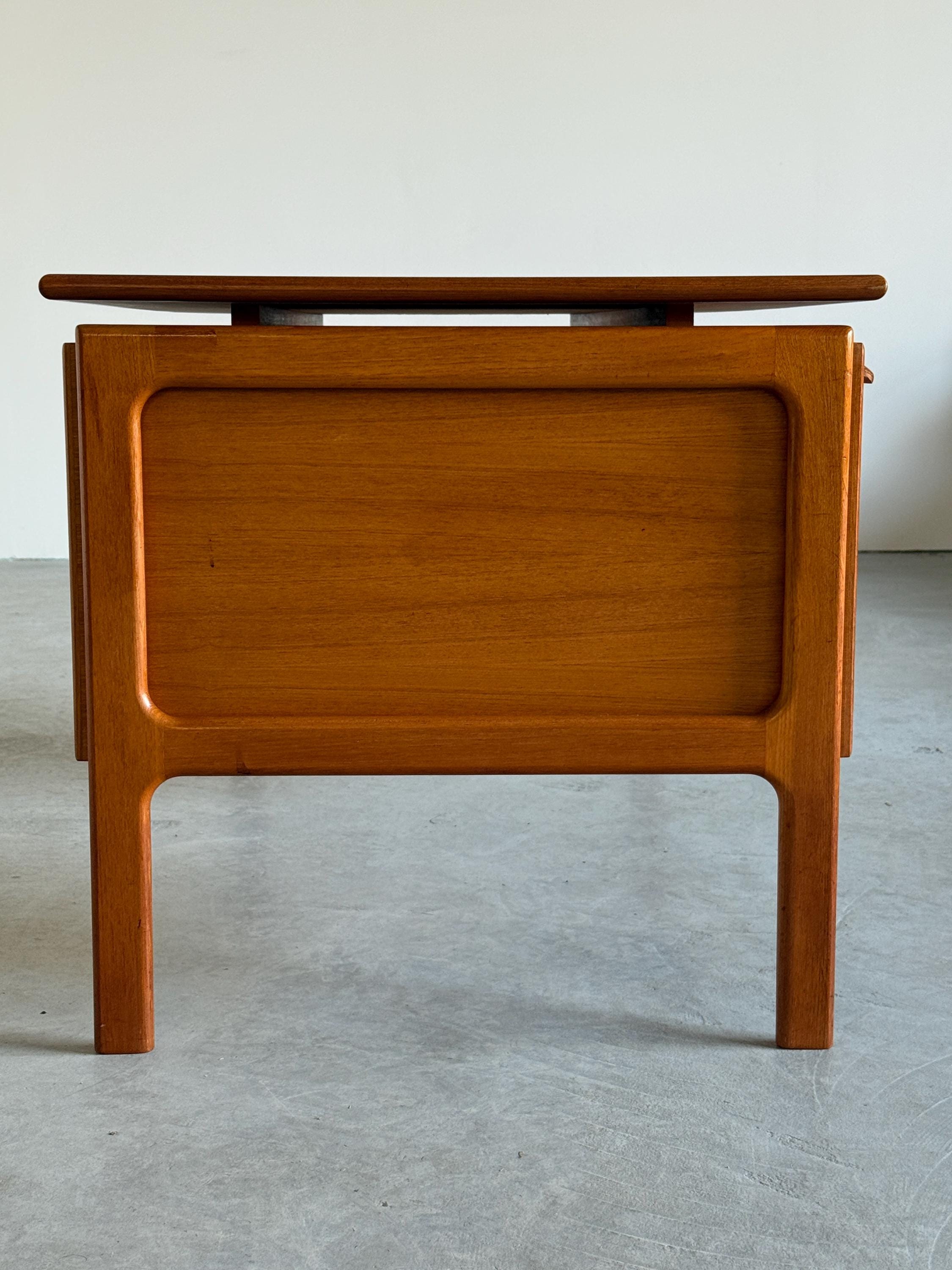 Scandinavian Teak Freestanding Desk by GV Møbler