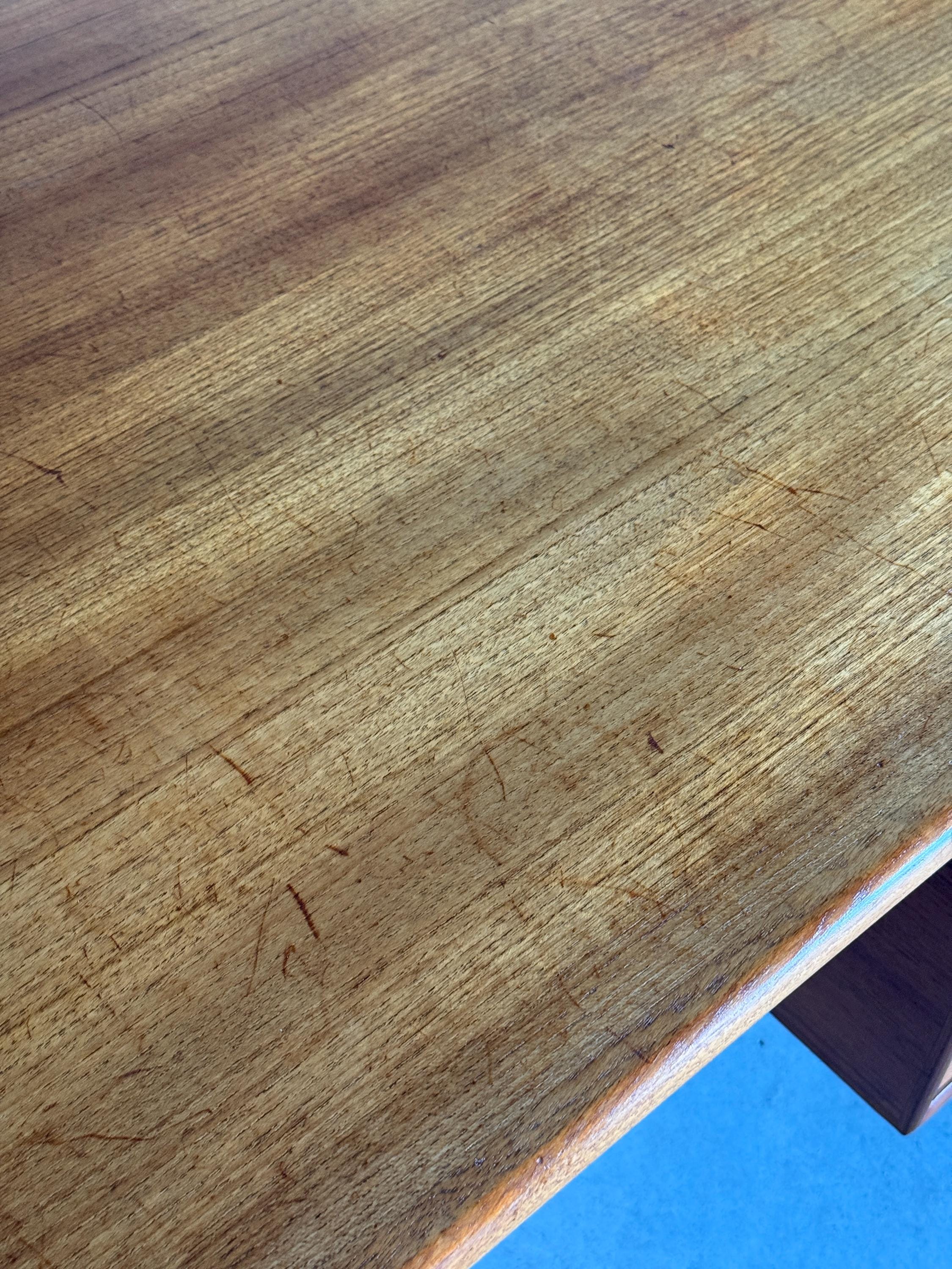 Scandinavian Teak Freestanding Desk by GV Møbler